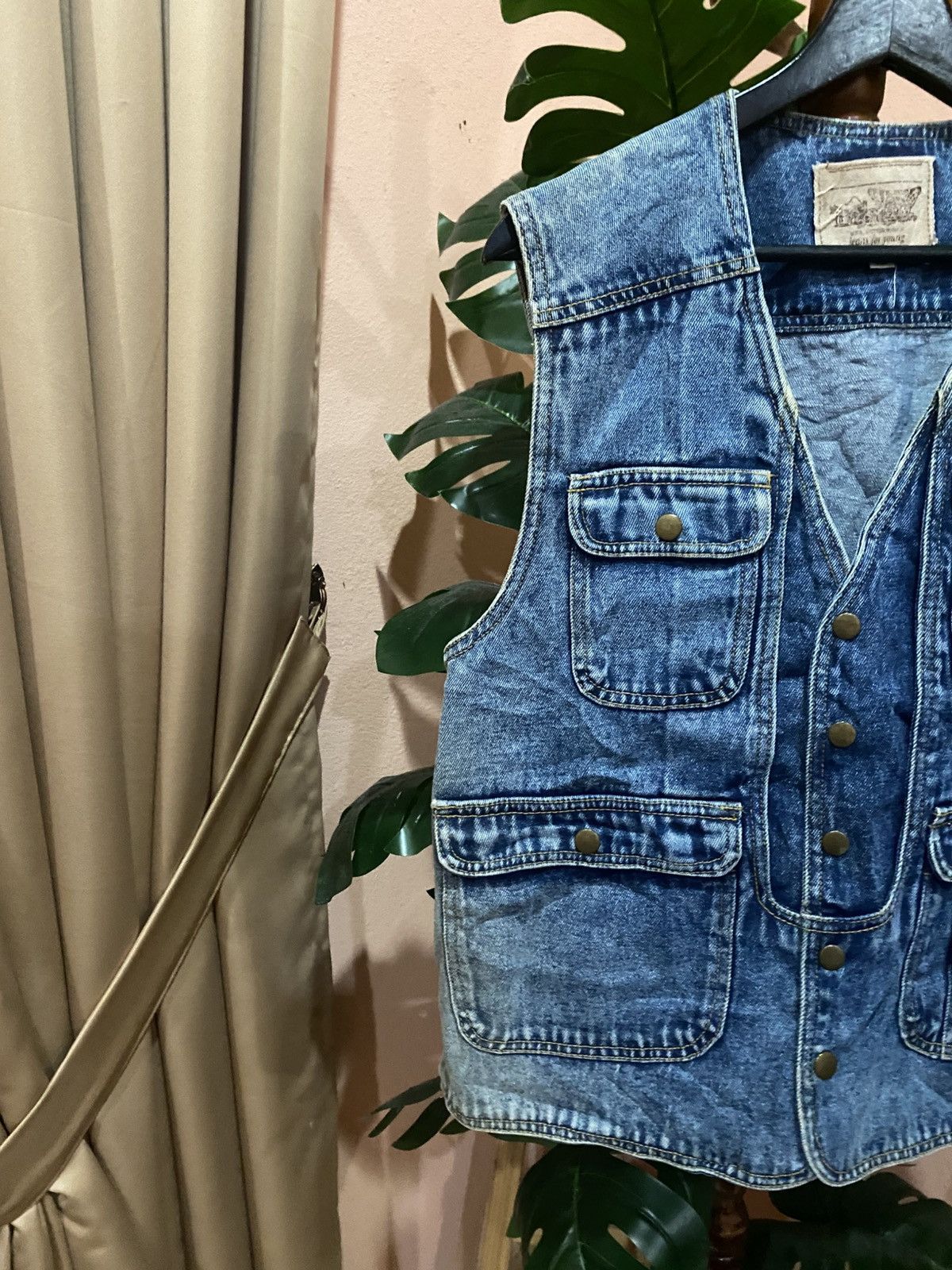 Vintage Vintage MANX Denim Utility Vest Workwear, Multi-Pocket Size US L / EU 52-54 / 3 - 5 Thumbnail