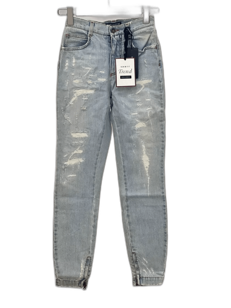 Dolce & Gabbana Dolce&Gabbana Light Vintage High Waist Jeans Size 36" / US 14 / IT 50 - 1 Thumbnail
