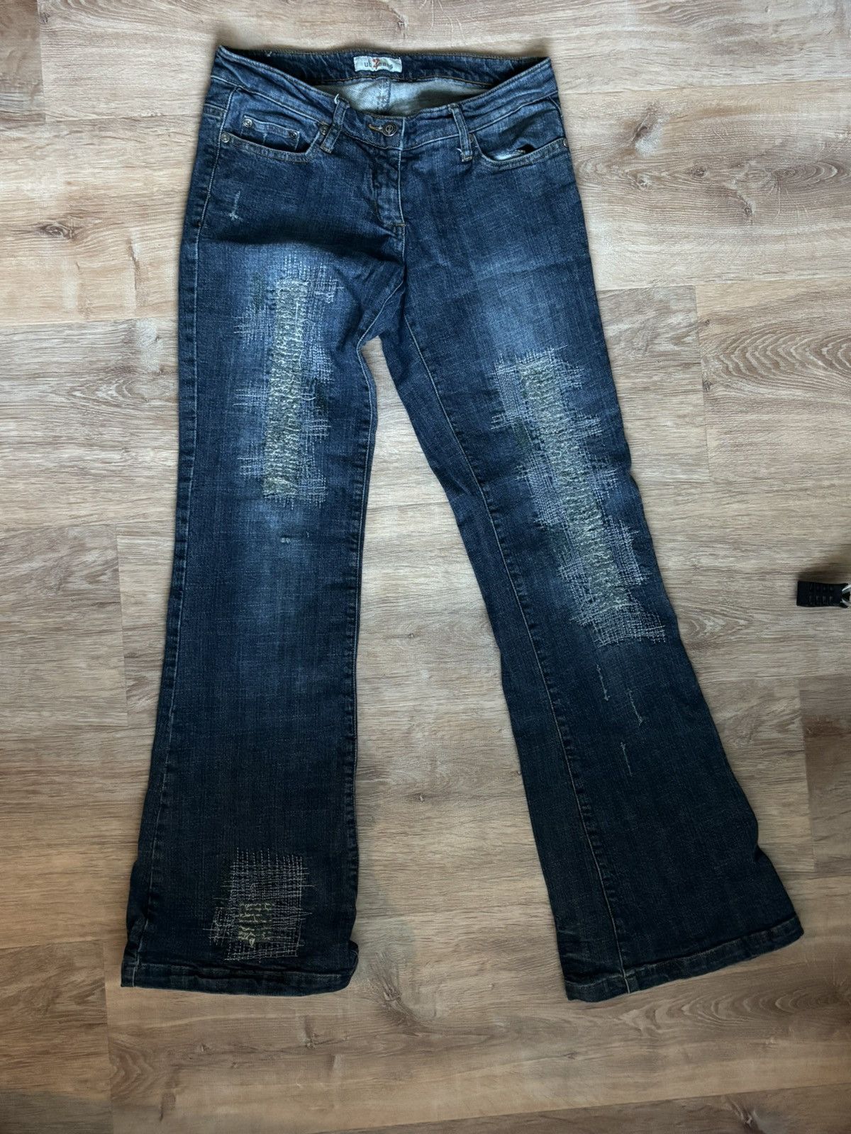 Vintage ub2 frayed flared jeans Size US 28 / EU 44 - 1 Thumbnail