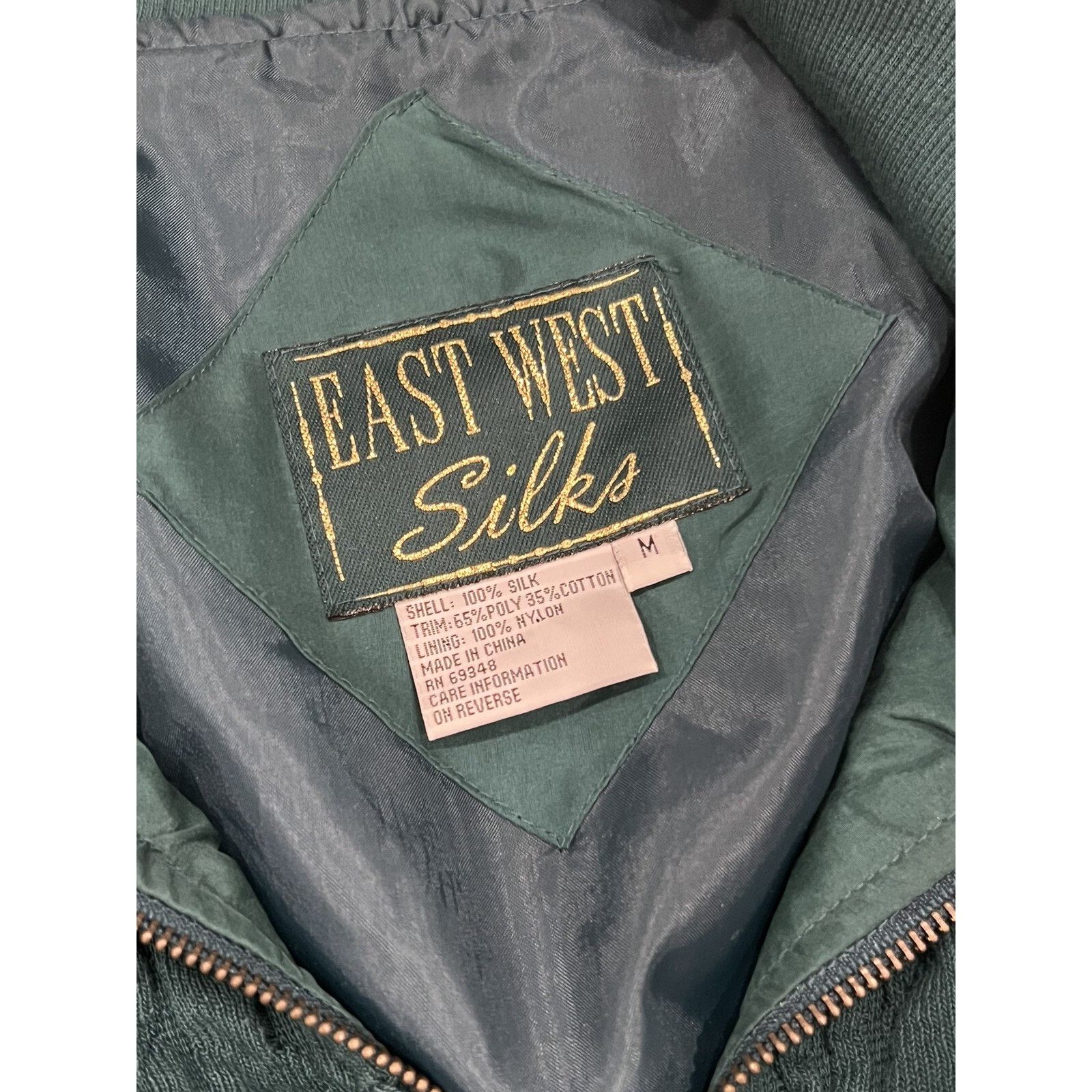 Vintage Vintage 1980s East West Silks Green Jacket Women’s Medium Size M / US 6-8 / IT 42-44 - 3 Thumbnail