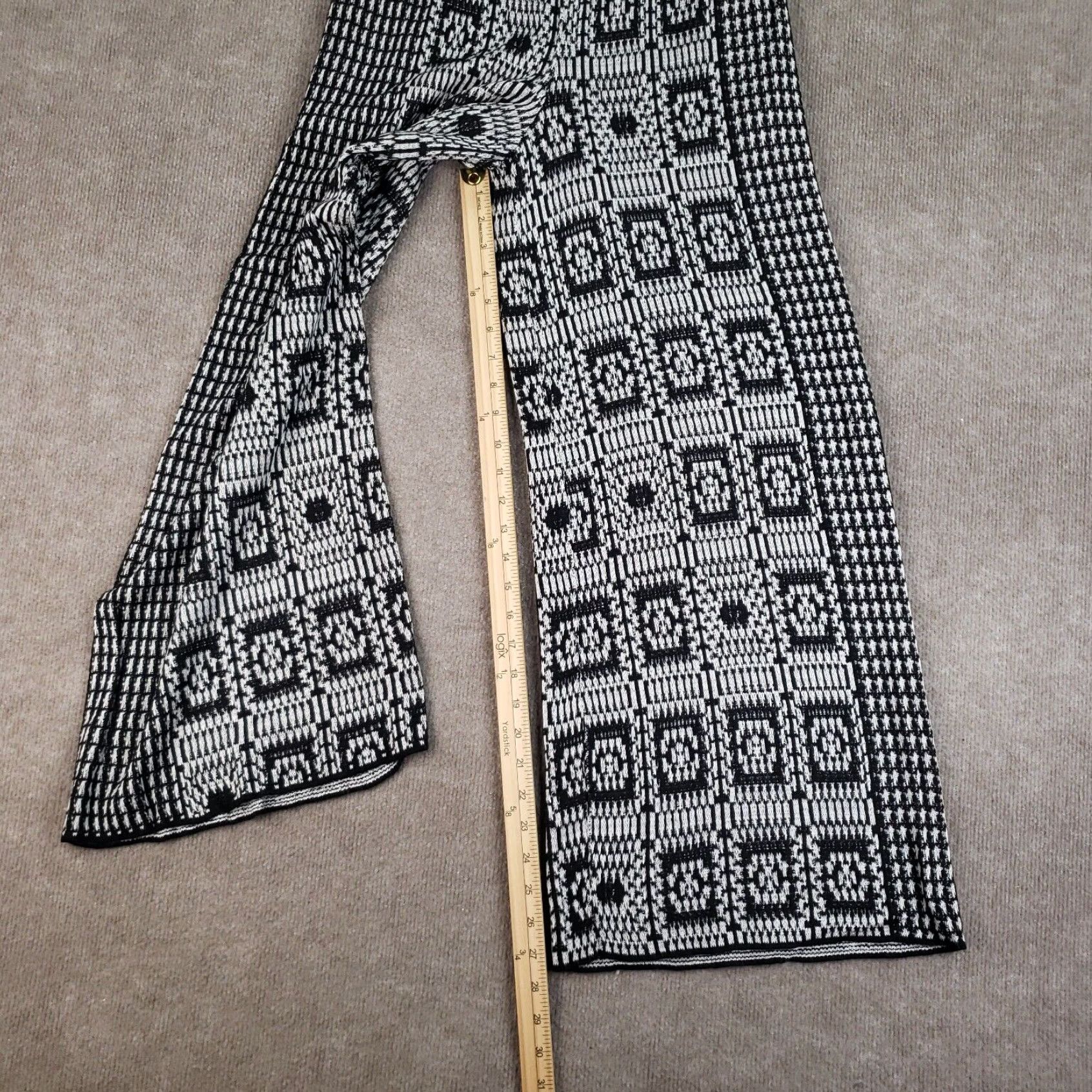 Anthropologie Anthropologie Pants Womens Medium Black White Abstract Size 28" / US 6 / IT 42 - 2 Thumbnail