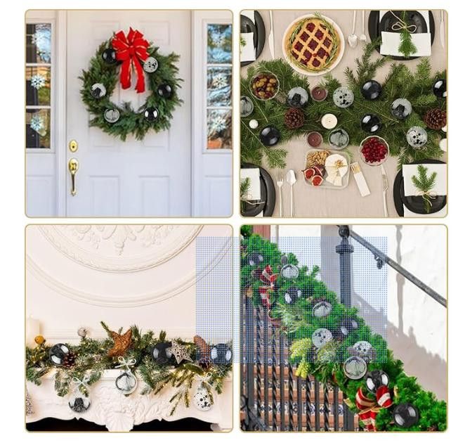 NBDN Nobrandedon 2.36" Clear Plastic Ball Ornaments, 30pcs Shatterproof Size ONE SIZE - 7 Thumbnail