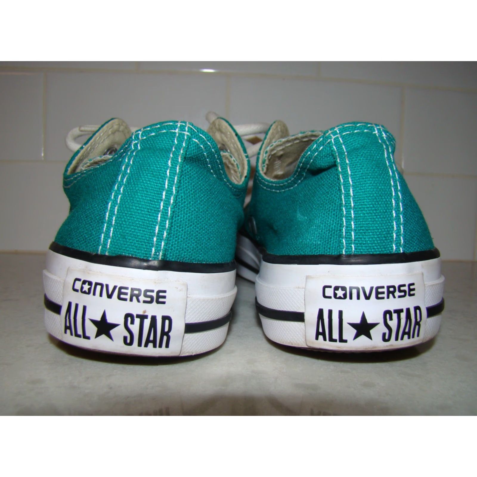 Converse Converse Womens Teal Green Canvas All Star Low Top Sneakers Tennis Shoes Size M / US 6-8 / IT 42-44 - 4 Thumbnail