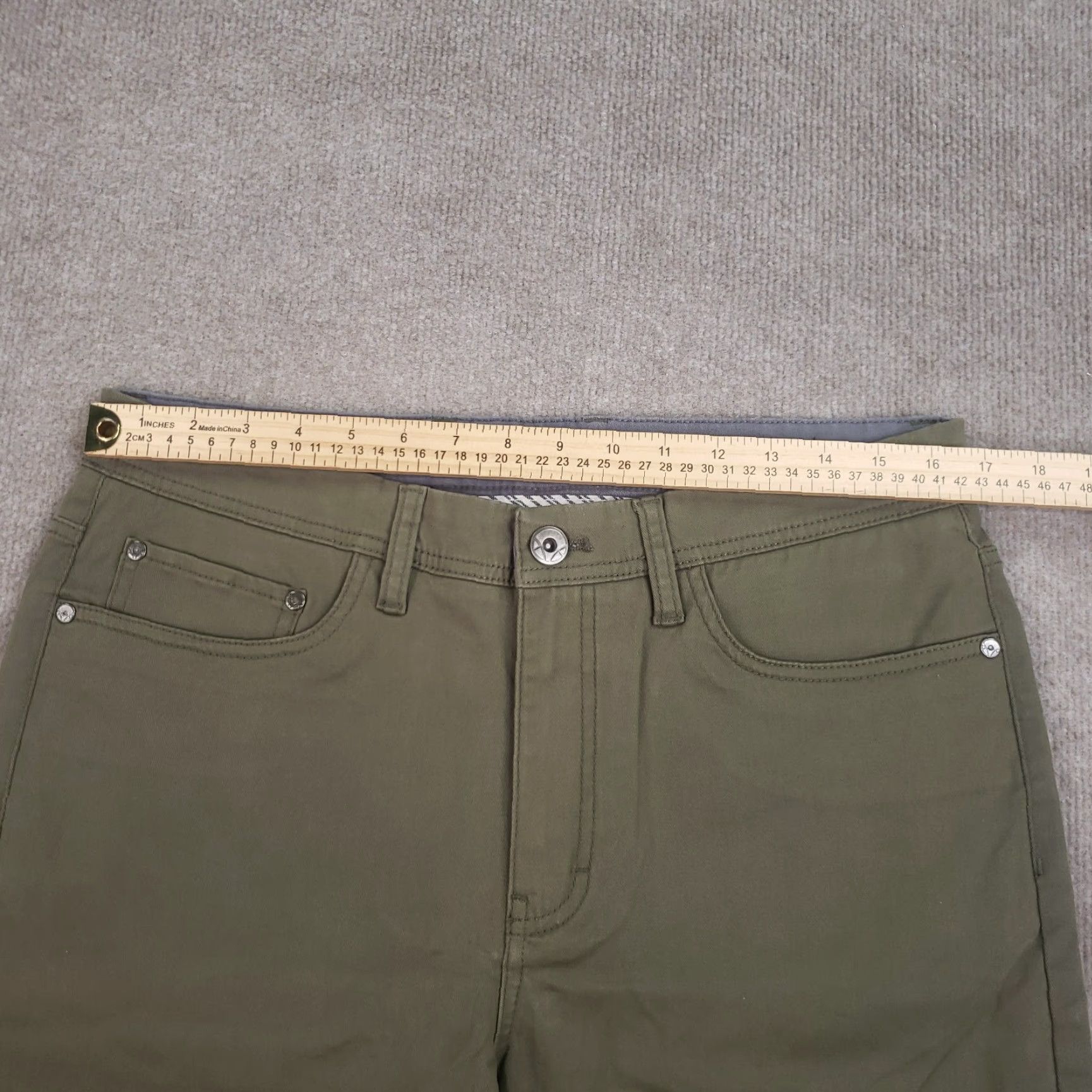 Saks Fifth Avenue Saks Fifth Avenue Men's Green Chino Pants 32x31 Straight Leg Stretch Size US 32 / EU 48 - 5 Thumbnail