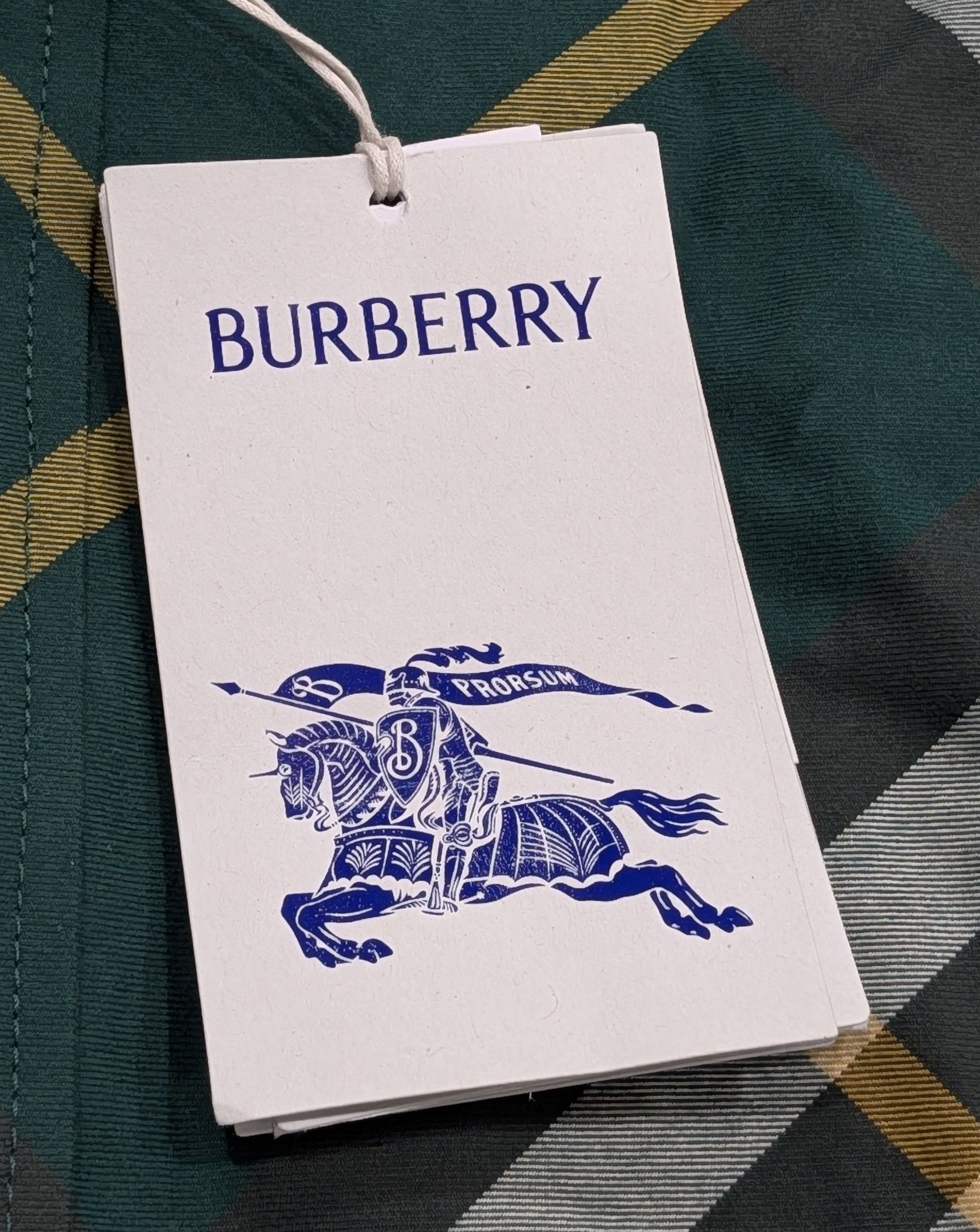 Burberry BURBERRY Check Pattern Twill Button Up Shirt Green 2XL Size US XXL / EU 58 / 5 - 7 Thumbnail