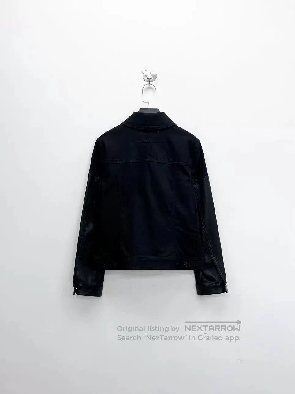 Givenchy givenchy black denim jacket with leather sleeves. Size US S / EU 44-46 / 1 - 2 Thumbnail