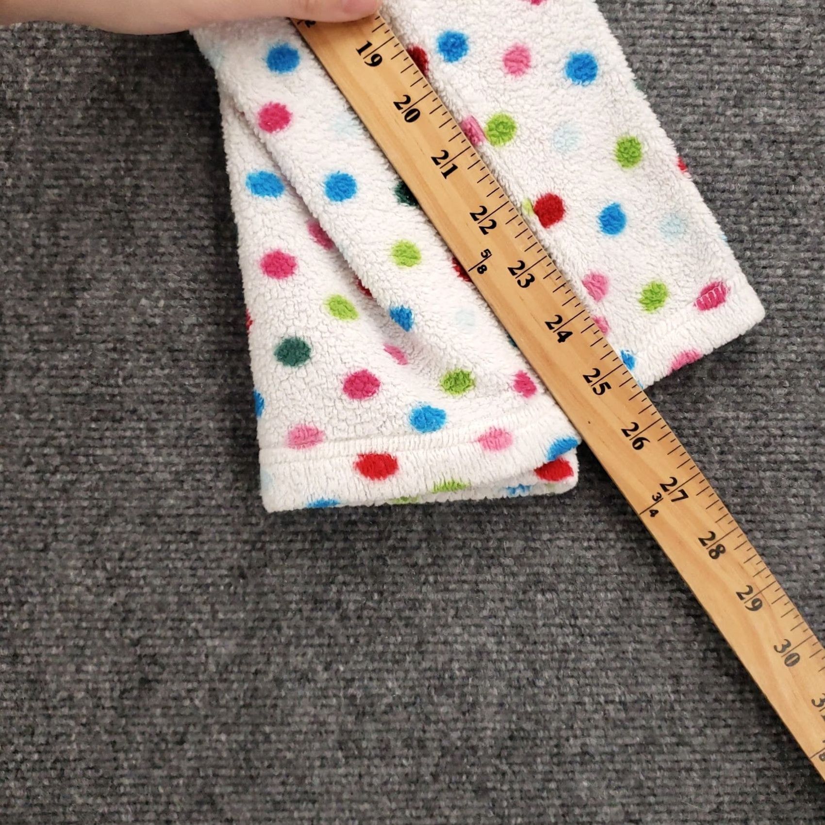 Vintage Pajama Pants Womens 3X Plus White Sleepwear Fleece Polka Dots Drawstring Lounge Size 40" / US 18 - 5 Thumbnail