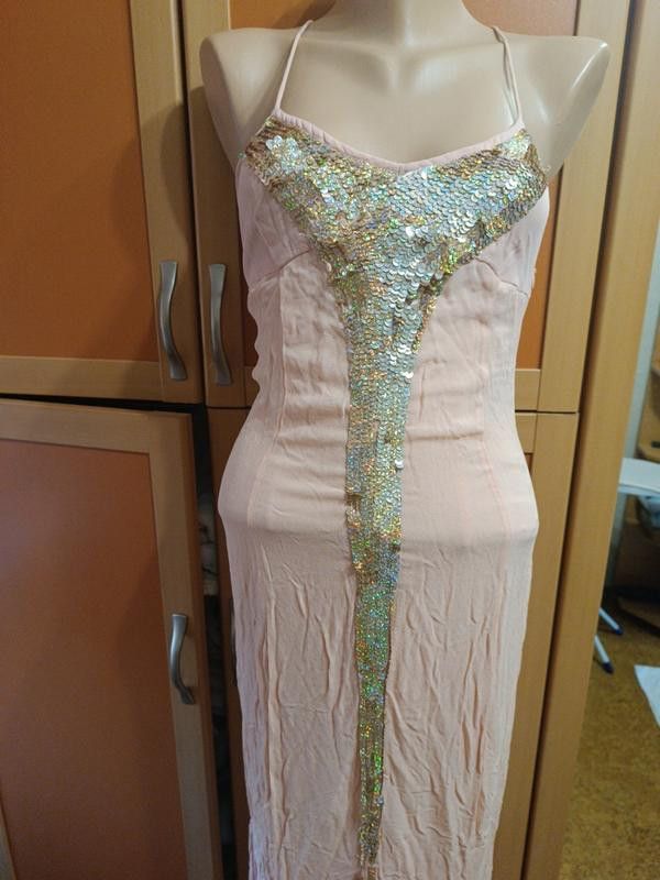 Morgan De Toi Morgan De Toi silk sequin dress pale blush sz S / T38 Size S / US 4 / IT 40 - 7 Thumbnail