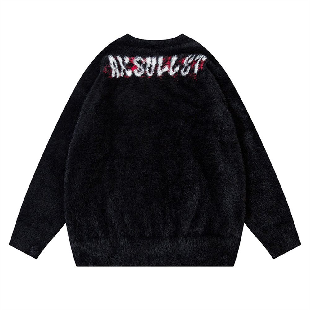 Vintage Loose casual men's kitten crew neck sweater Size US M / EU 48-50 / 2 - 2 Thumbnail