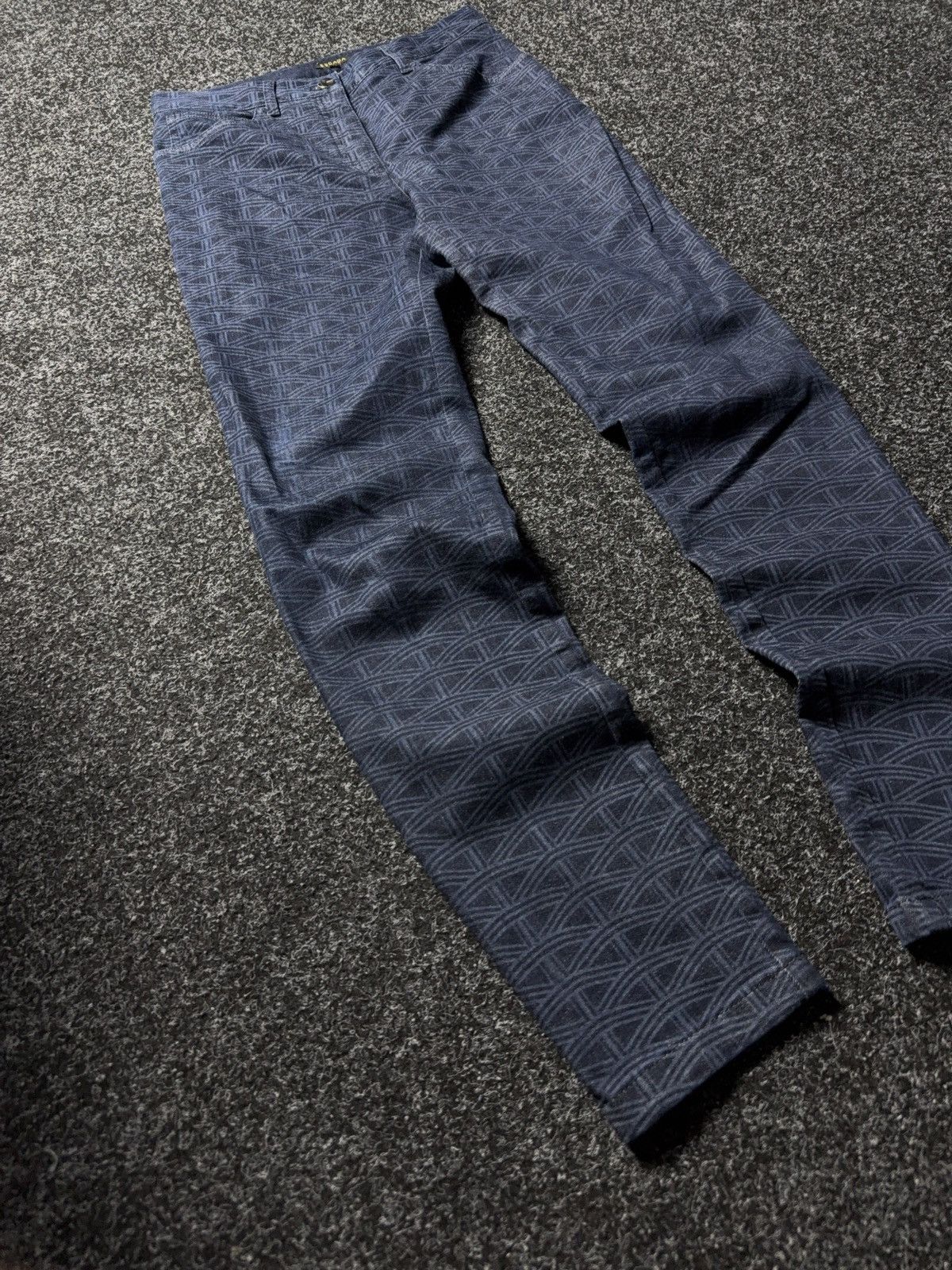 Escada Luxury Escada Geometric Pattern Denim Trousers Women’s 36 Size 30" / US 8 / IT 44 - 2 Thumbnail