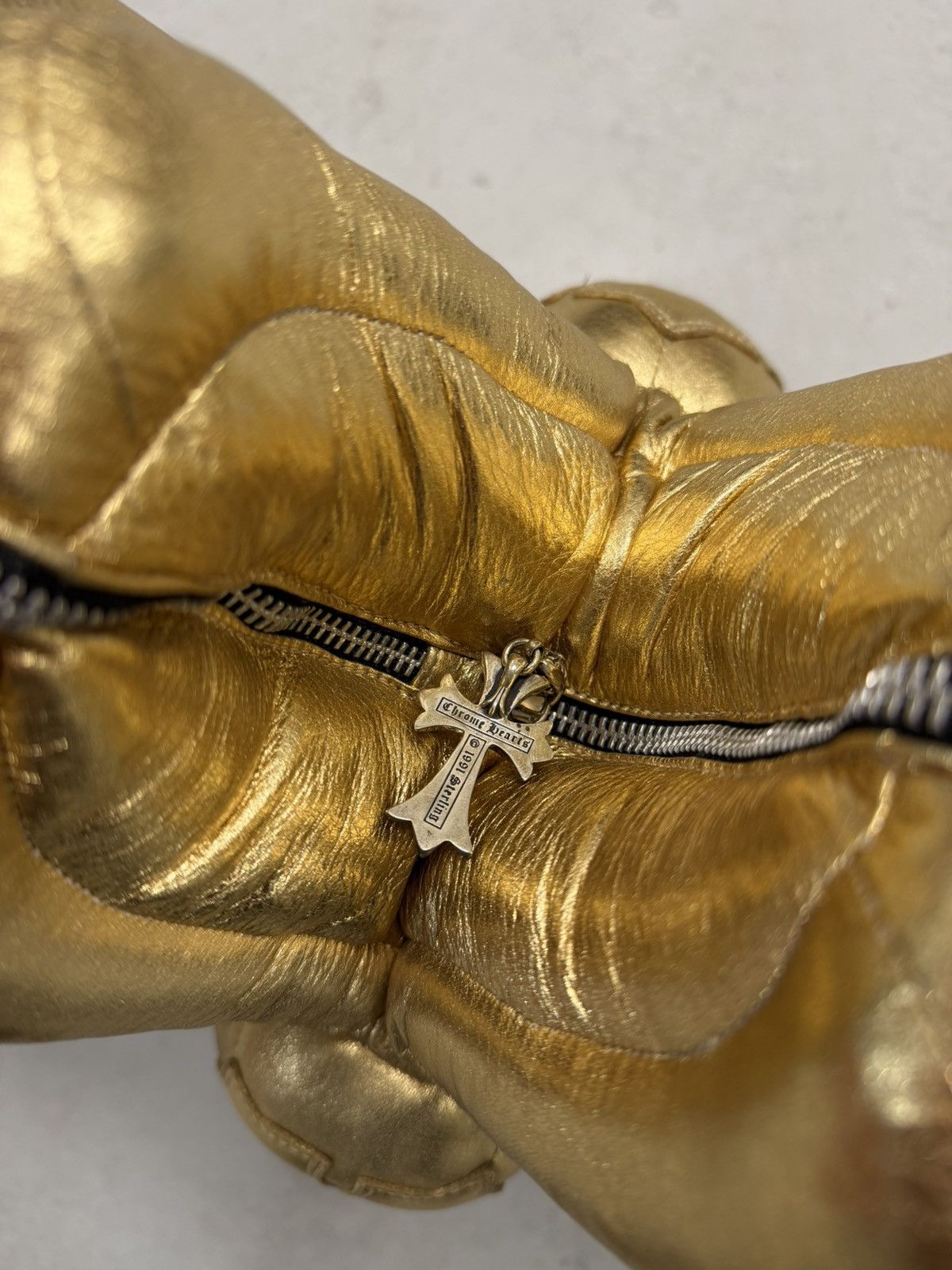 Chrome Hearts Chrome Hearts XL Plus Pillow Cushion Gold Leather 925 Cross Size ONE SIZE - 7 Thumbnail