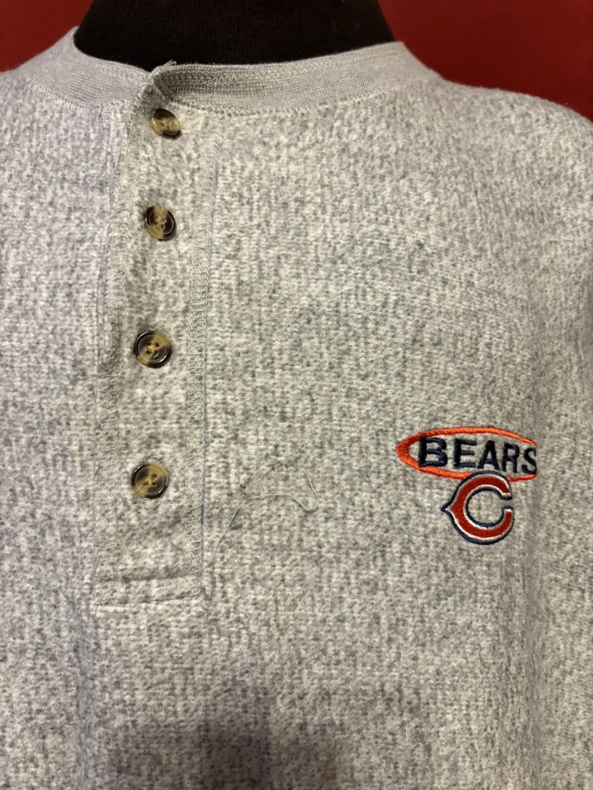 NFL Vintage Chicago Bears Long Sleeve Henley Shirt Y2K NFL Size US XXL / EU 58 / 5 - 3 Thumbnail