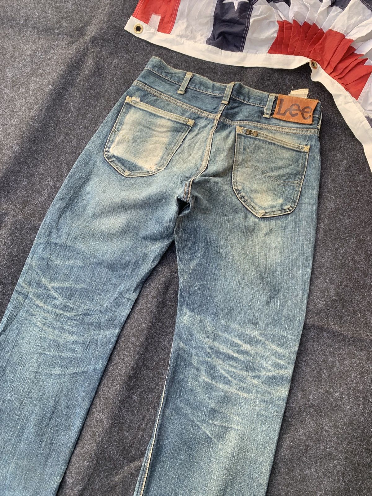 Lee Vintage Lee Rider made in Japan faded blue organic carton. Size US 30 / EU 46 - 3 Thumbnail