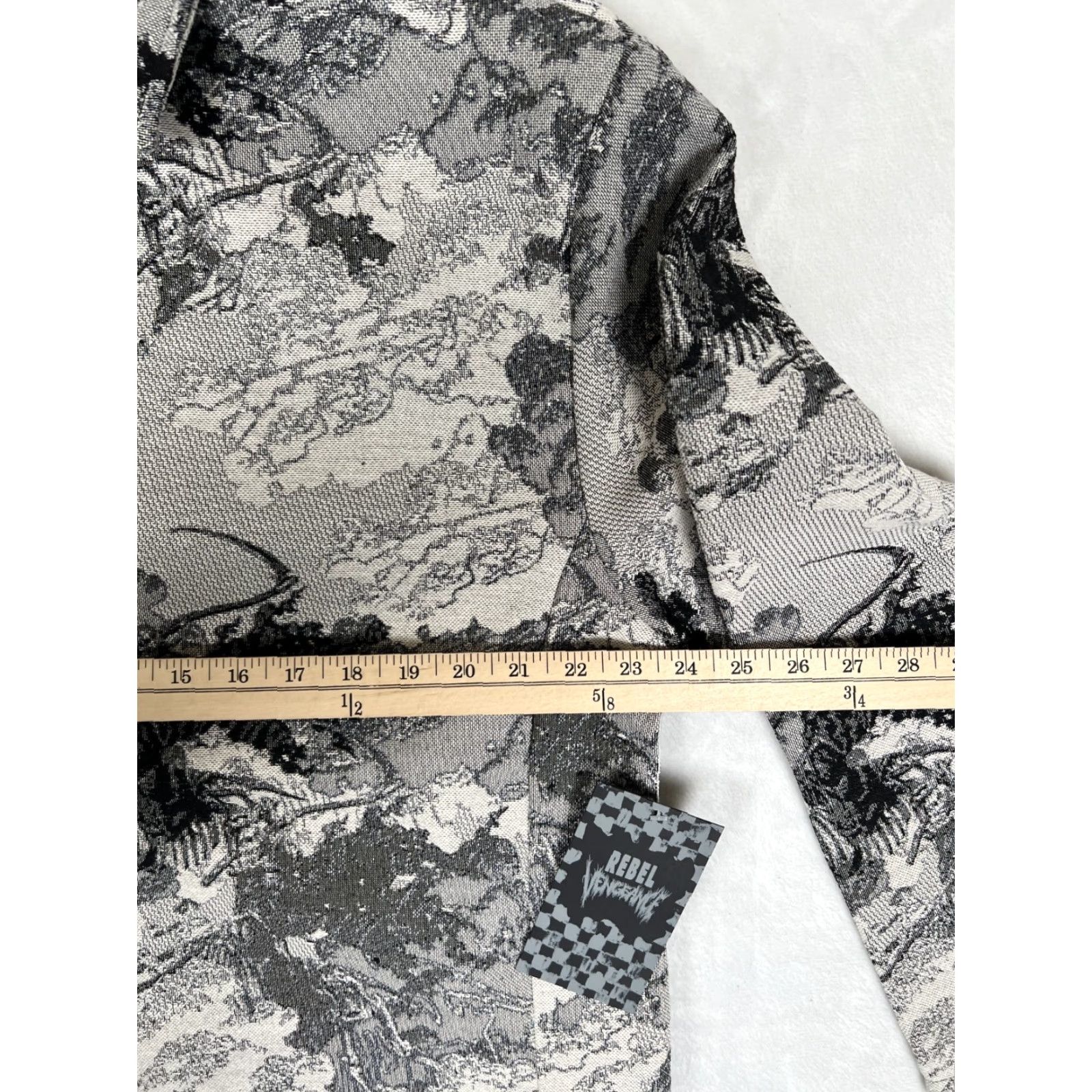 Vintage Rebel Vengeance Jacket Monochrome Overcoat Tapestry Apocalypse Horseman Black M Men Medium New Size Size US M / EU 48-50 / 2 - 6 Thumbnail