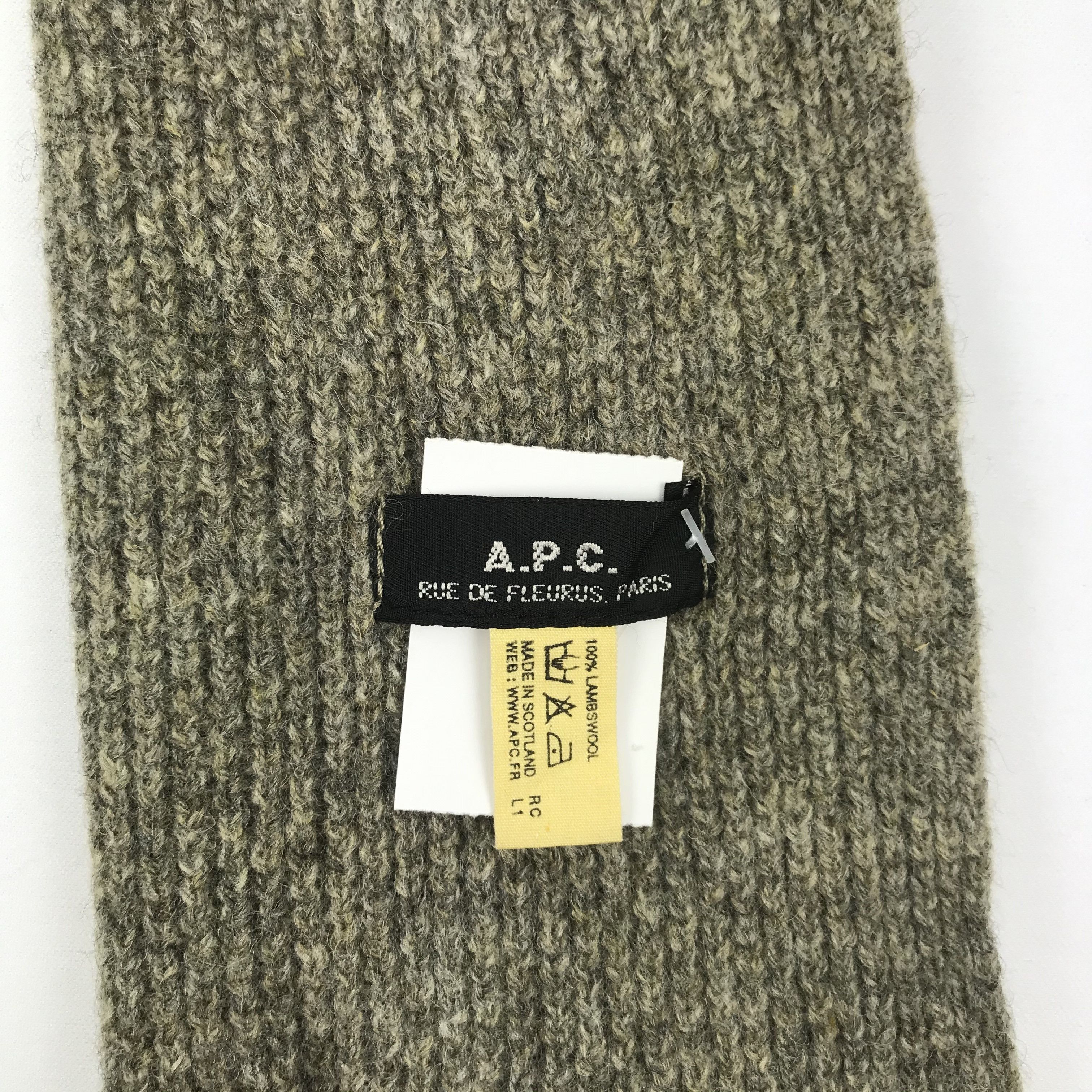 A.P.C. × Vintage Vintage A.P.C. Scarf APC Ribbed Wool Scarves Neckwear Size ONE SIZE - 4 Thumbnail