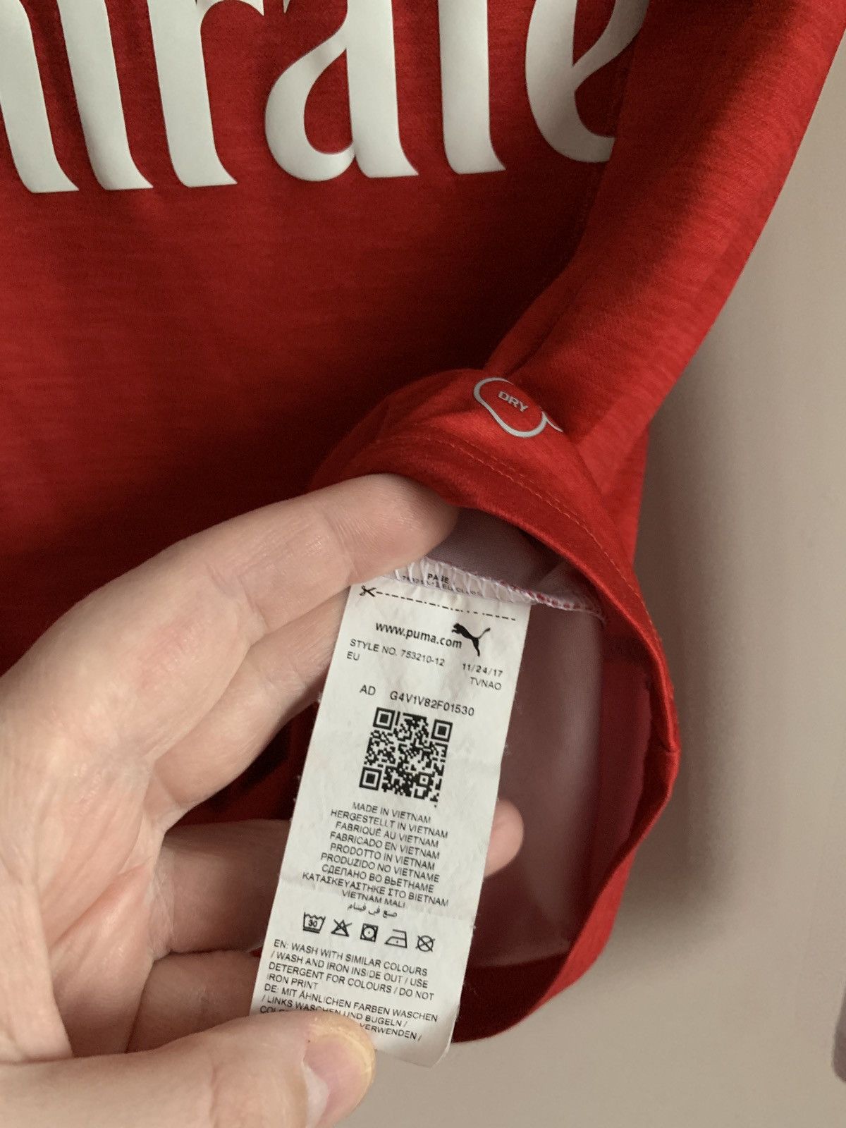 Puma Arsenal London Home Football Shirt Puma Soccer TORREIRA#11 Size US XS / EU 42 / 0 - 16 Thumbnail