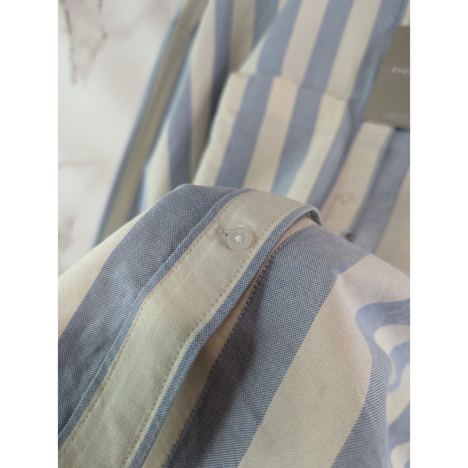 Everlane Everlane Shirt Womens Small Blue Striped Button Boxy Oxford Size S / US 4 / IT 40 - 11 Thumbnail