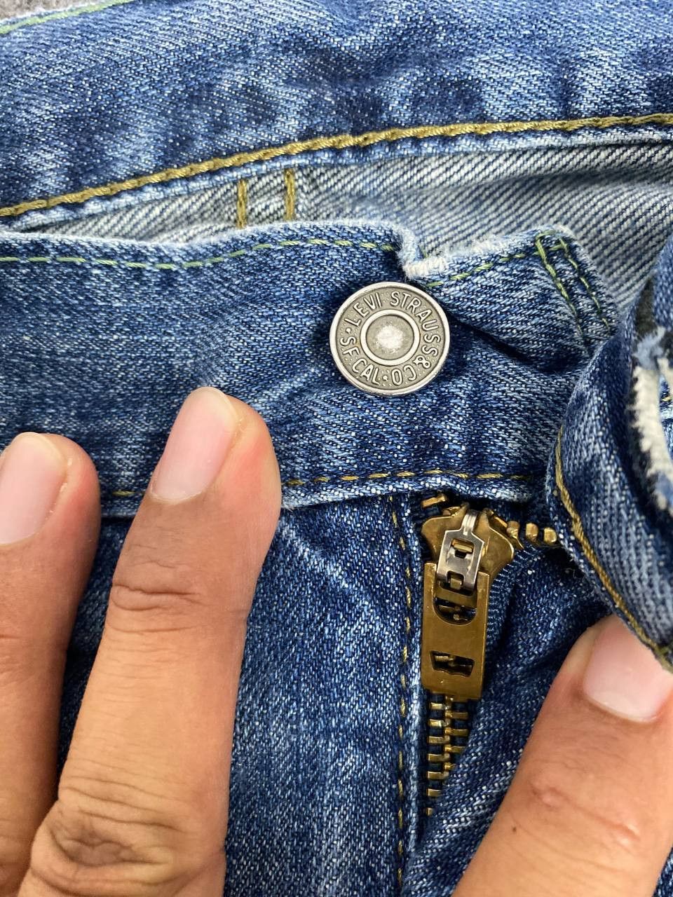 Levi's levis 527 bootcut flare distressed reworked denim Size US 34 / EU 50 - 11 Thumbnail