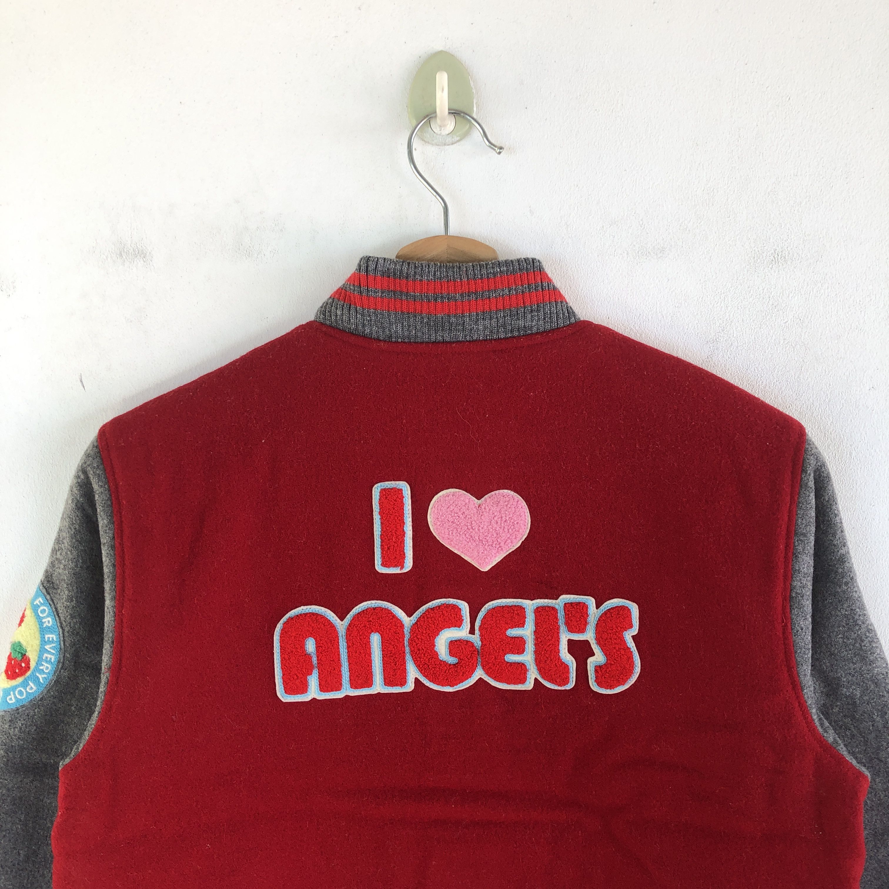 Japanese Brand × Vintage Vintage Angel Blue Letterman Patches Varsity Wool Jacket Size XS / US 0-2 / IT 36-38 - 8 Thumbnail