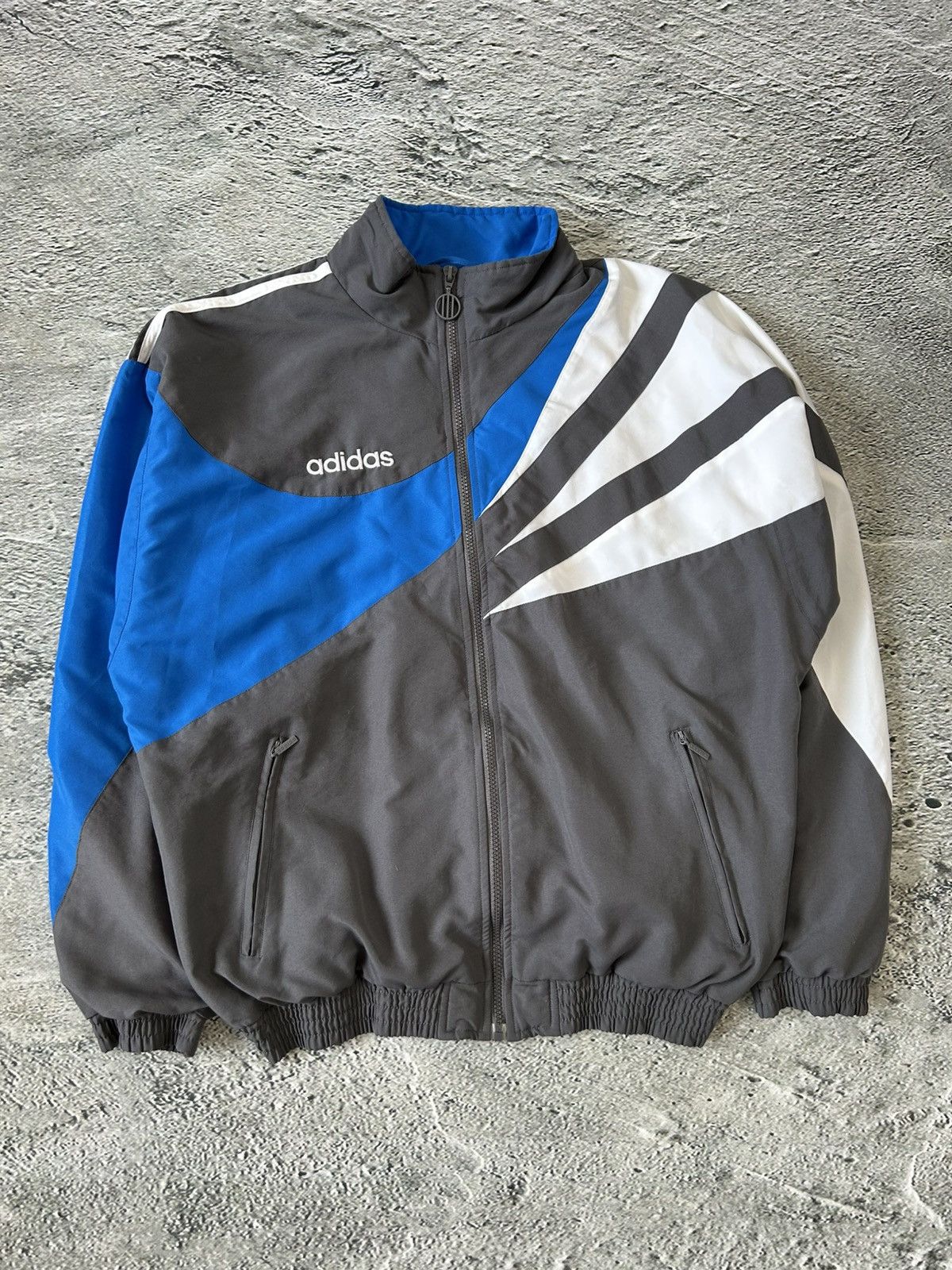 Adidas Adidas track suit vintage grey nylon track pants drill Size US M / EU 48-50 / 2 - 2 Thumbnail