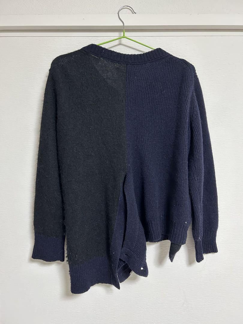 yohji yamamoto pour homme asymmetric cardigan