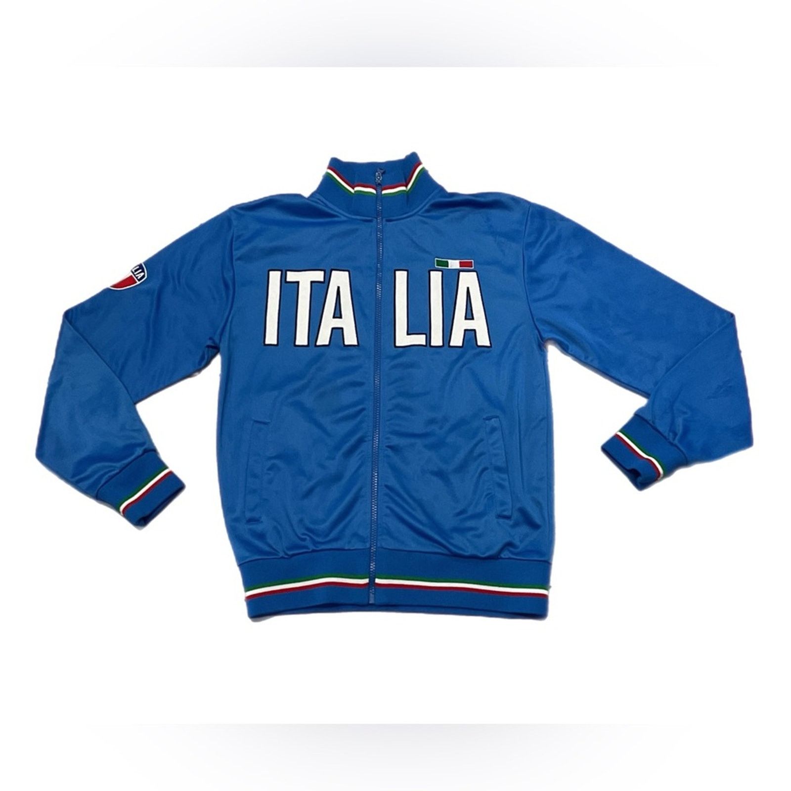 Vintage Nadi Italian Blue Windbreaker Track Jacket Size US S / EU 44-46 / 1 - 1 Thumbnail