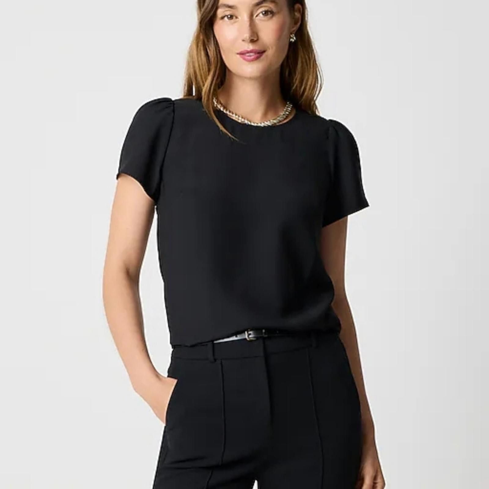 J.Crew J Crew Short-sleeve crepe top- S Size S / US 4 / IT 40 - 1 Thumbnail