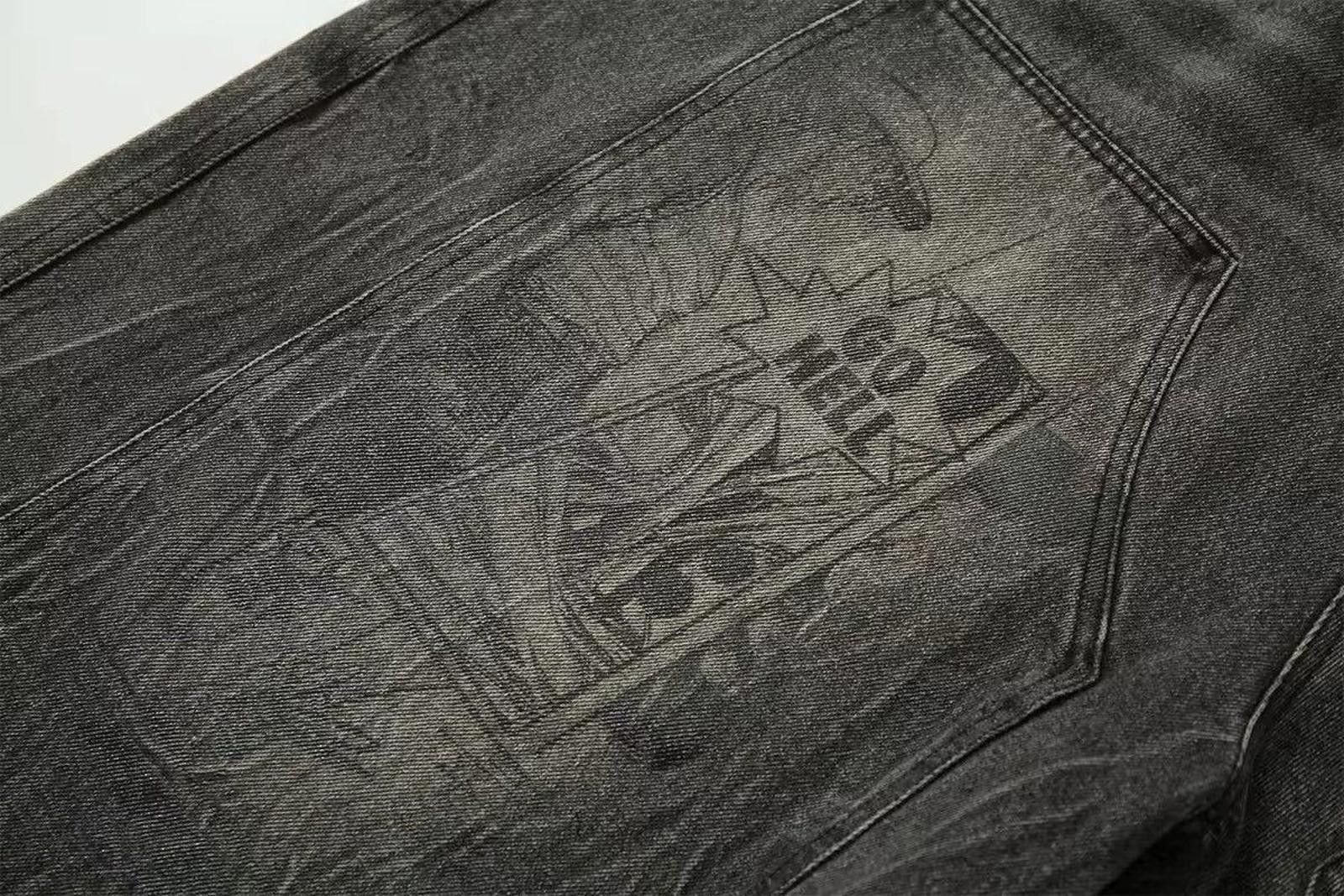 Jean Unique Anime Graphic Denim Shorts Size US 32 / EU 48 - 7 Thumbnail