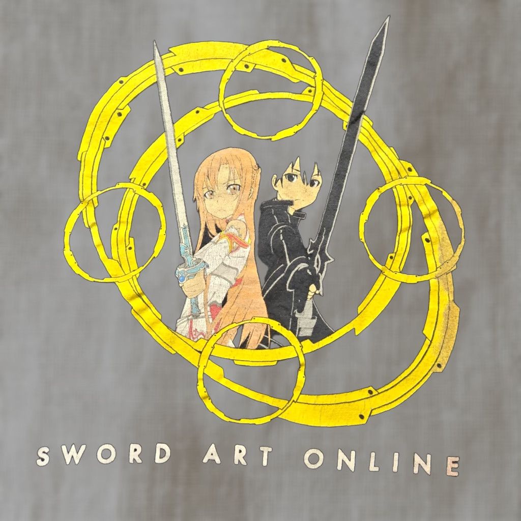 Greats Great Eastern Entertainment Sword Art Online T-Shirt ASUNA and KIRITO XS Women Graphic Print Black 2010s Anime Shirt Mens Womens Size US XS / EU 42 / 0 - 1 Thumbnail