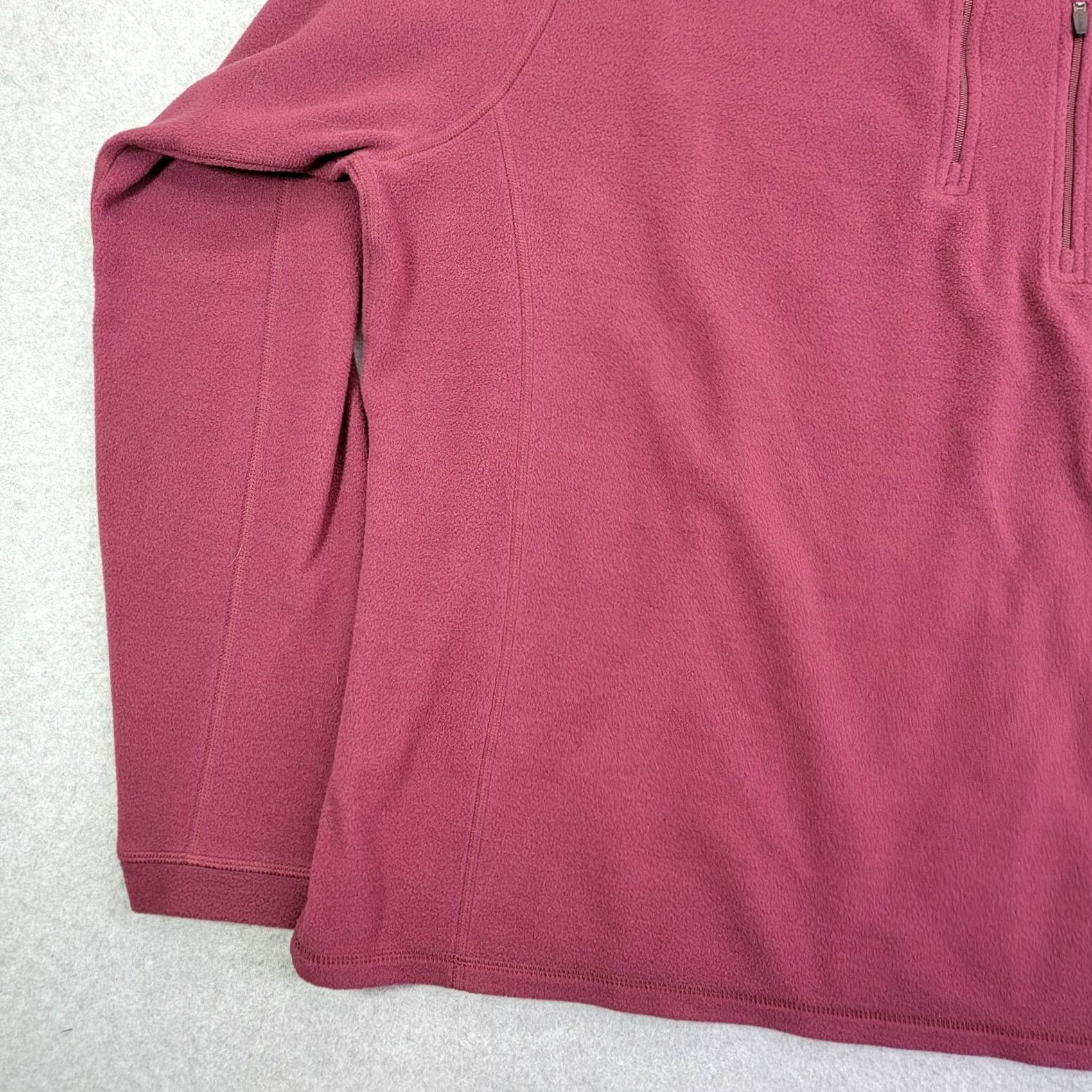 Vintage LL Bean Fleece Sweater Men's XL 1/4 Zip Pullover Hiking burgundy Red 90s Classic Outdoor Mens Size US XL / EU 56 / 4 - 4 Thumbnail