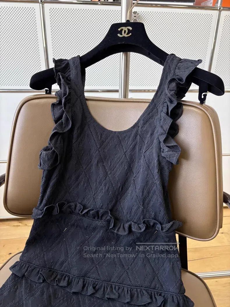 Chanel Chanel 22m black diamond ruffle sleeveless dress Size XS / US 0-2 / IT 36-38 - 5 Thumbnail