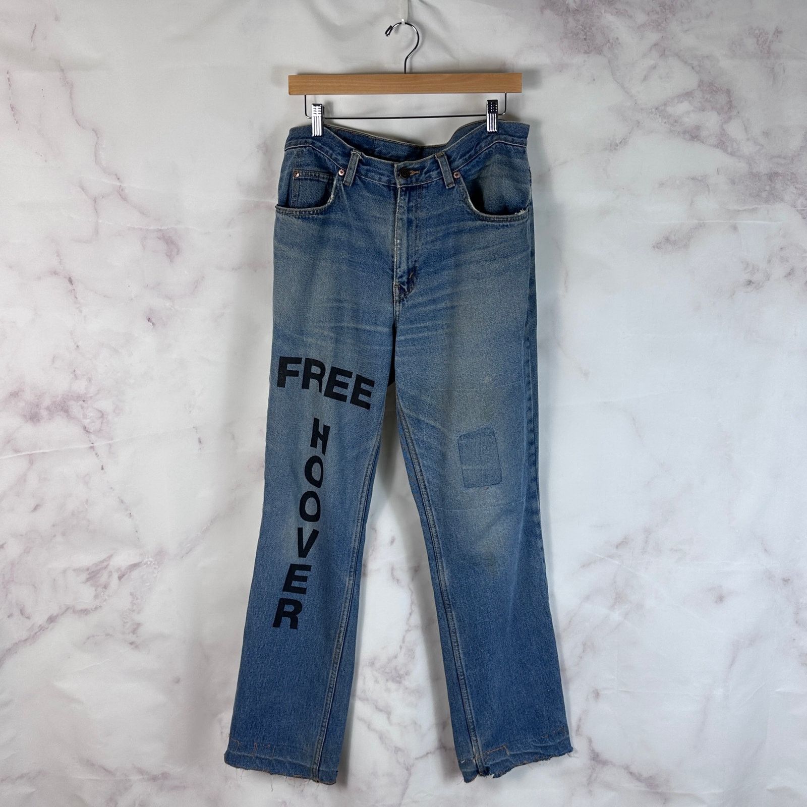 Yeezy Free Hoover Orange Tab Denim Size US 33 - 1 Thumbnail