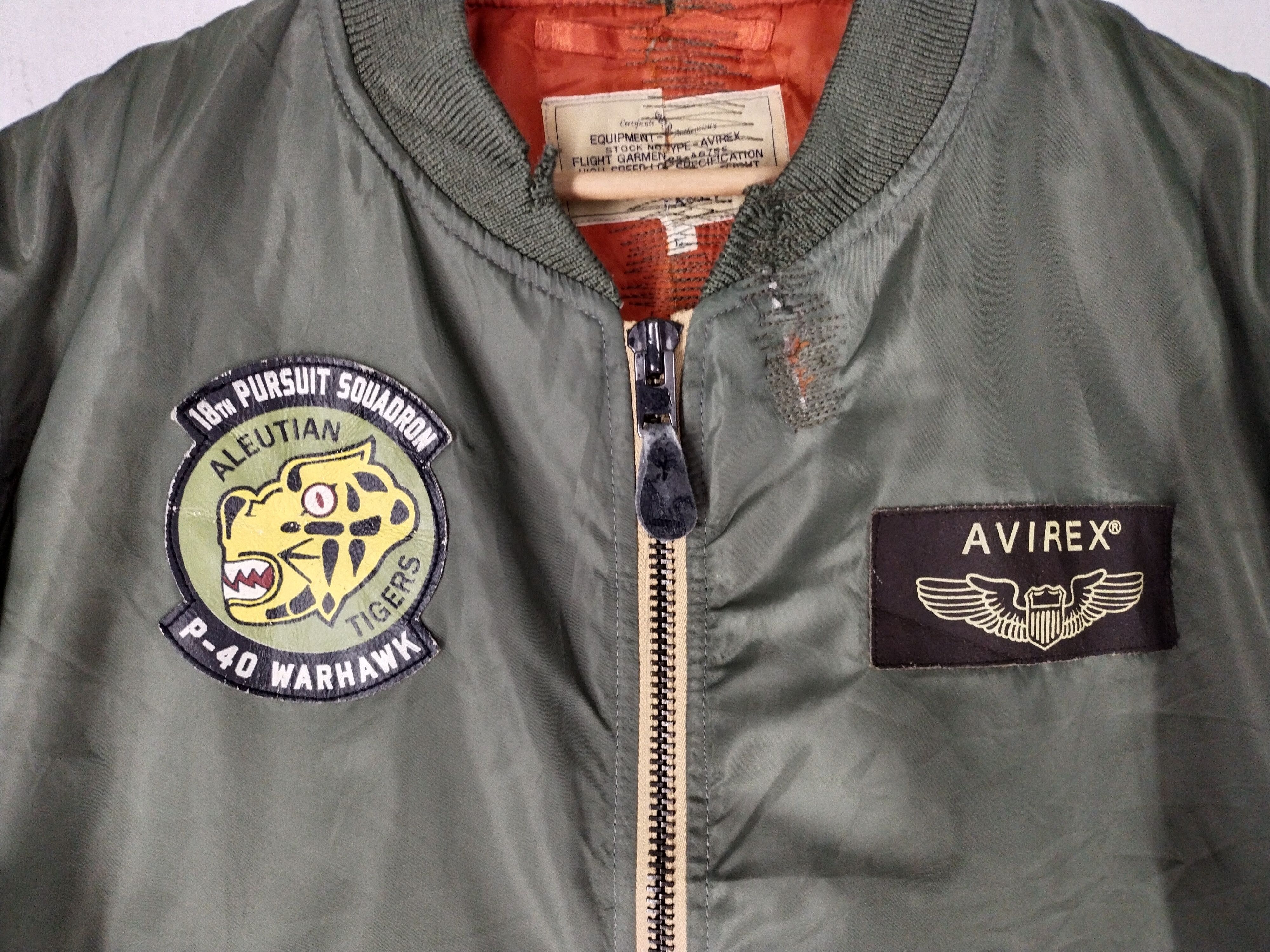 Avirex Avirex P-40 Warhawk Aleutian Tigers Bomber Jacket Size US L / EU 52-54 / 3 - 6 Thumbnail