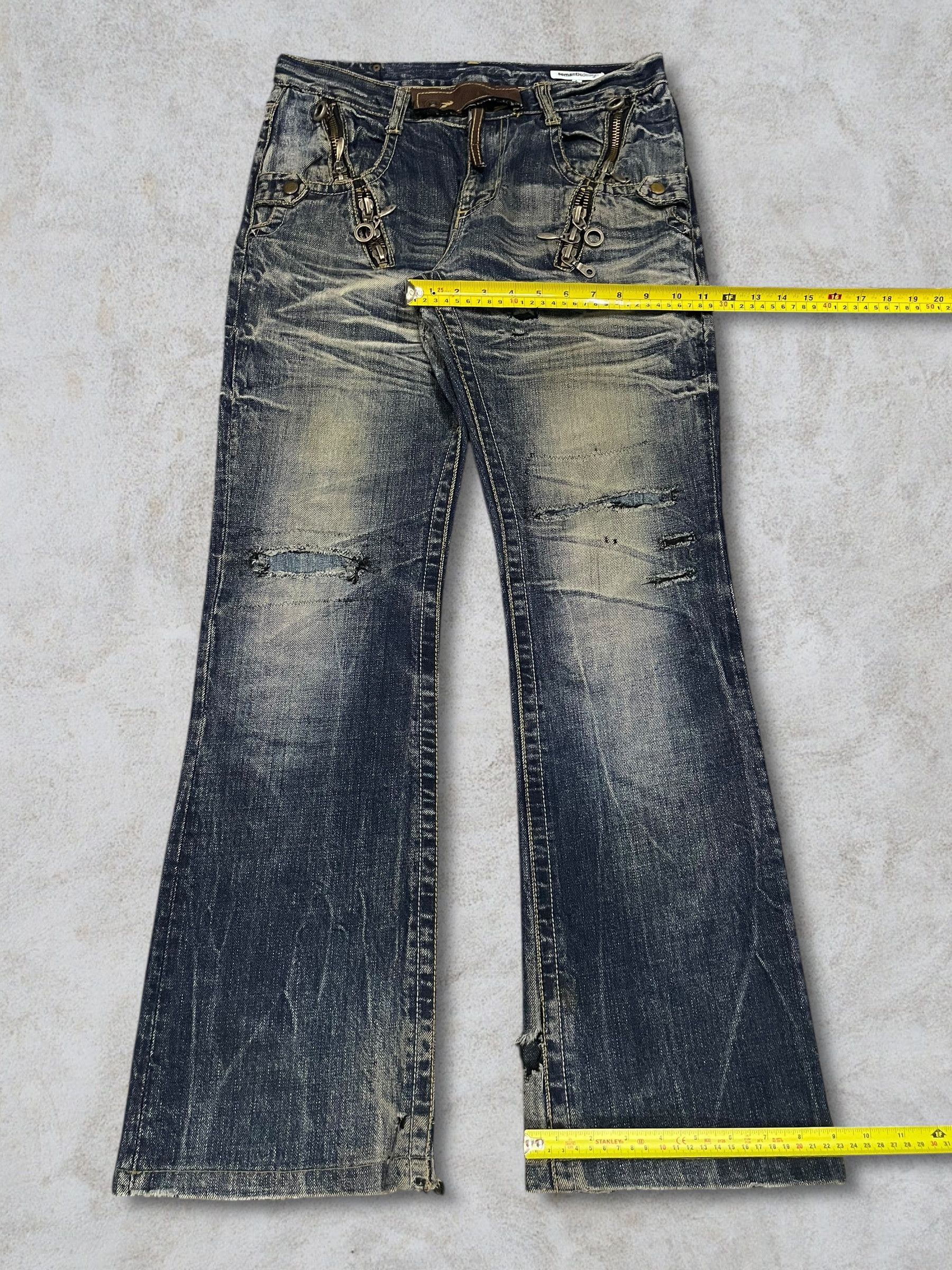 semanticdesign Semanticdesign Crazy Zip Bondage Style Bootcut Ripped Jeans Size US 32 / EU 48 - 17 Thumbnail