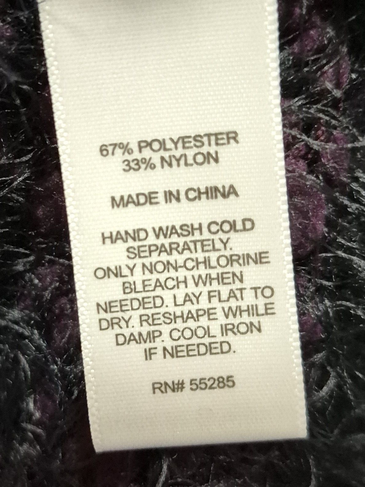 Express Express Small Purple & Black Crewneck Sweater - Plush Knit Size S / US 4 / IT 40 - 5 Thumbnail