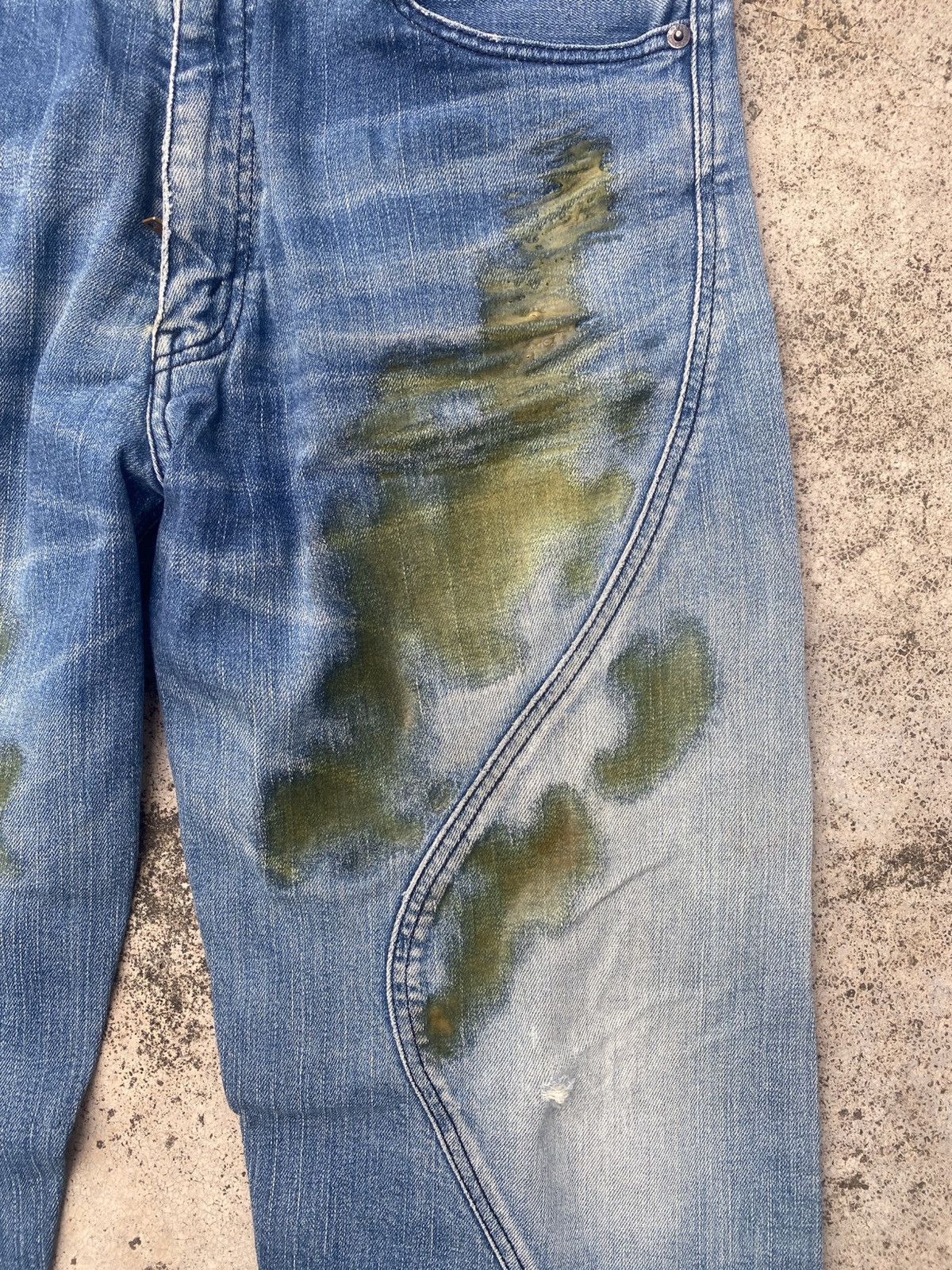 Designer × Levi's Levis Collabration With Flu Blue Gammy Jeans Size US 33 - 7 Thumbnail
