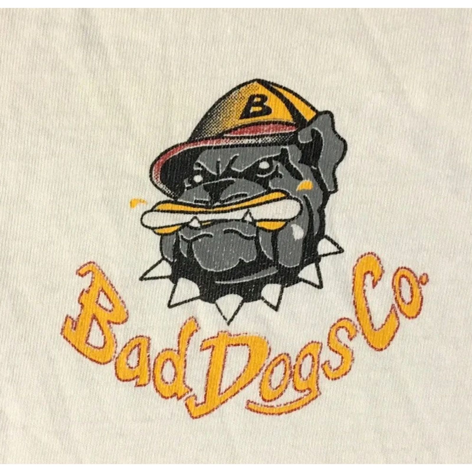 CO VINTAGE Bad Dogs Hot Dog Co Shirt Mens L White Distressed Grunge Punk 90s Snack Food Graphic Tee Size US L / EU 52-54 / 3 - 2 Thumbnail