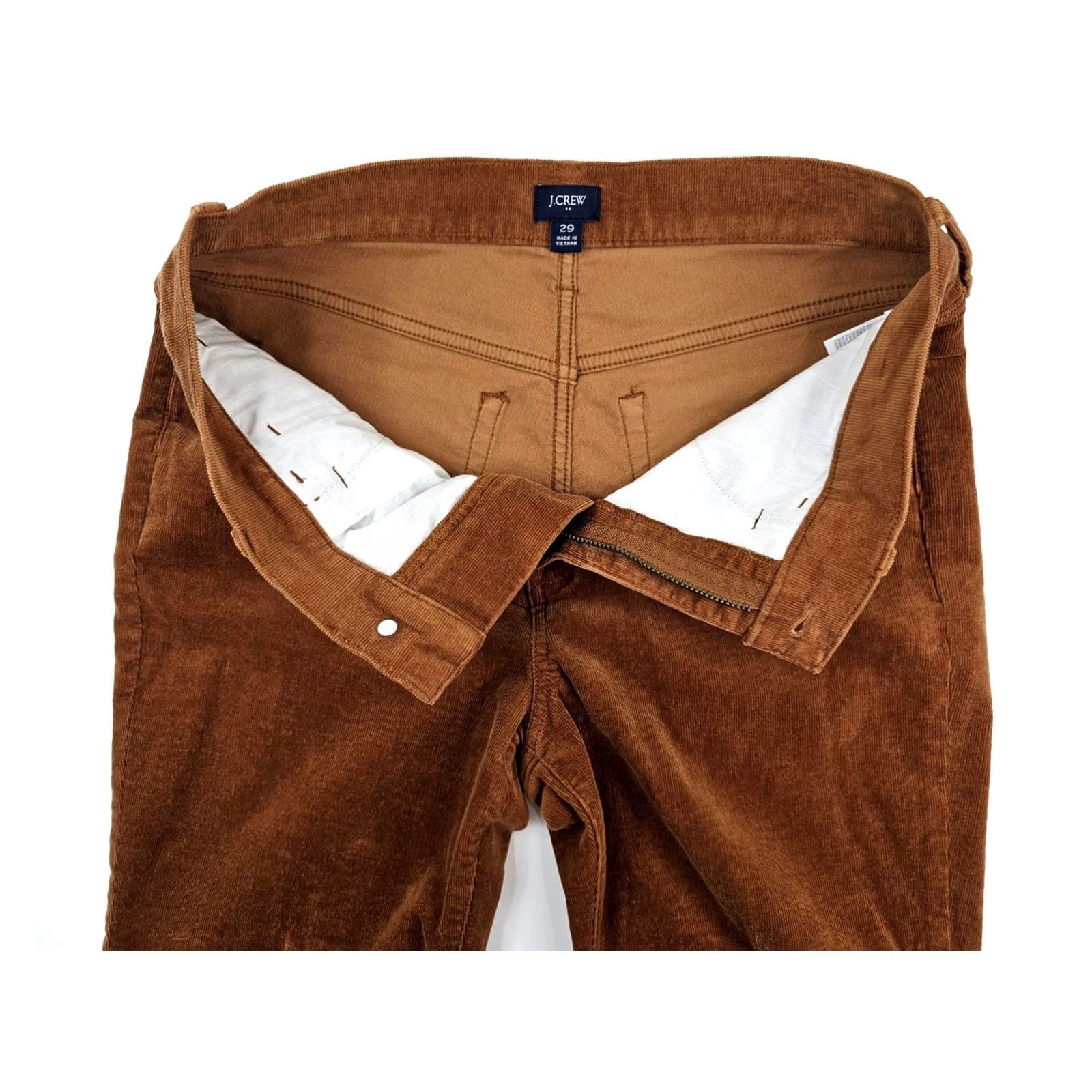 J.Crew J.CREW Full Length Corduroy Pants Women 30x28 Burnt Orange Straight Leg, 29 (Fits 30x28) BT Orange Womens Pants Size 30" / US 8 / IT 44 - 7 Thumbnail