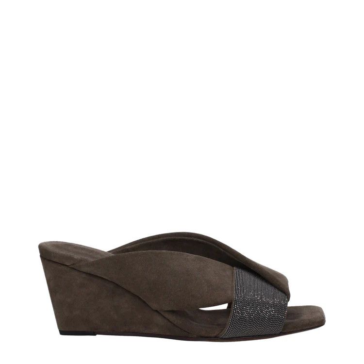Brunello Cucinelli o1la1rc1a0425 Slippers in Grey Size US 9 / IT 39 - 1 Thumbnail