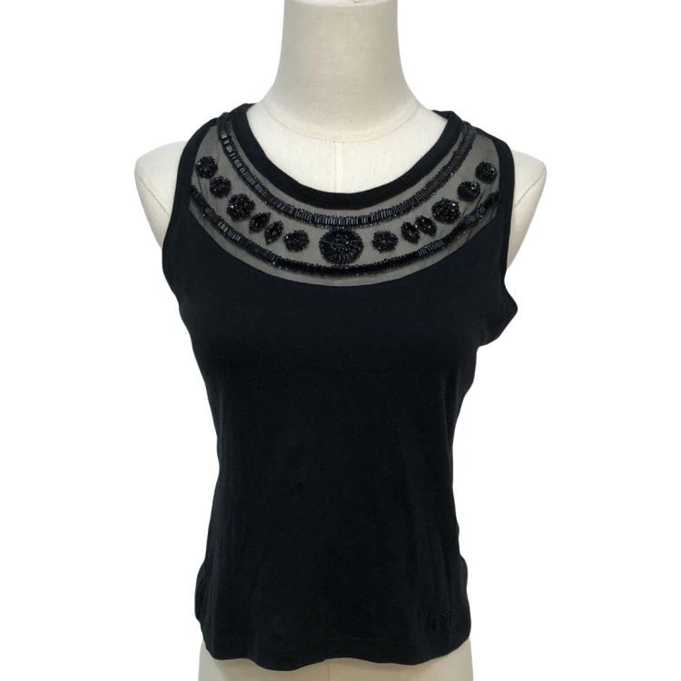 Dior Dior Beaded Mesh Tank Top Size 38 Size S / US 4 / IT 40 - 1 Thumbnail