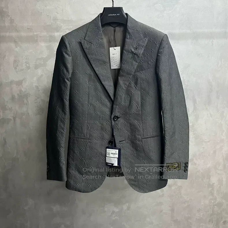 Louis Vuitton Louis Vuitton Black Solid Suit Collar Single Breasted Long Size 46R - 1 Thumbnail