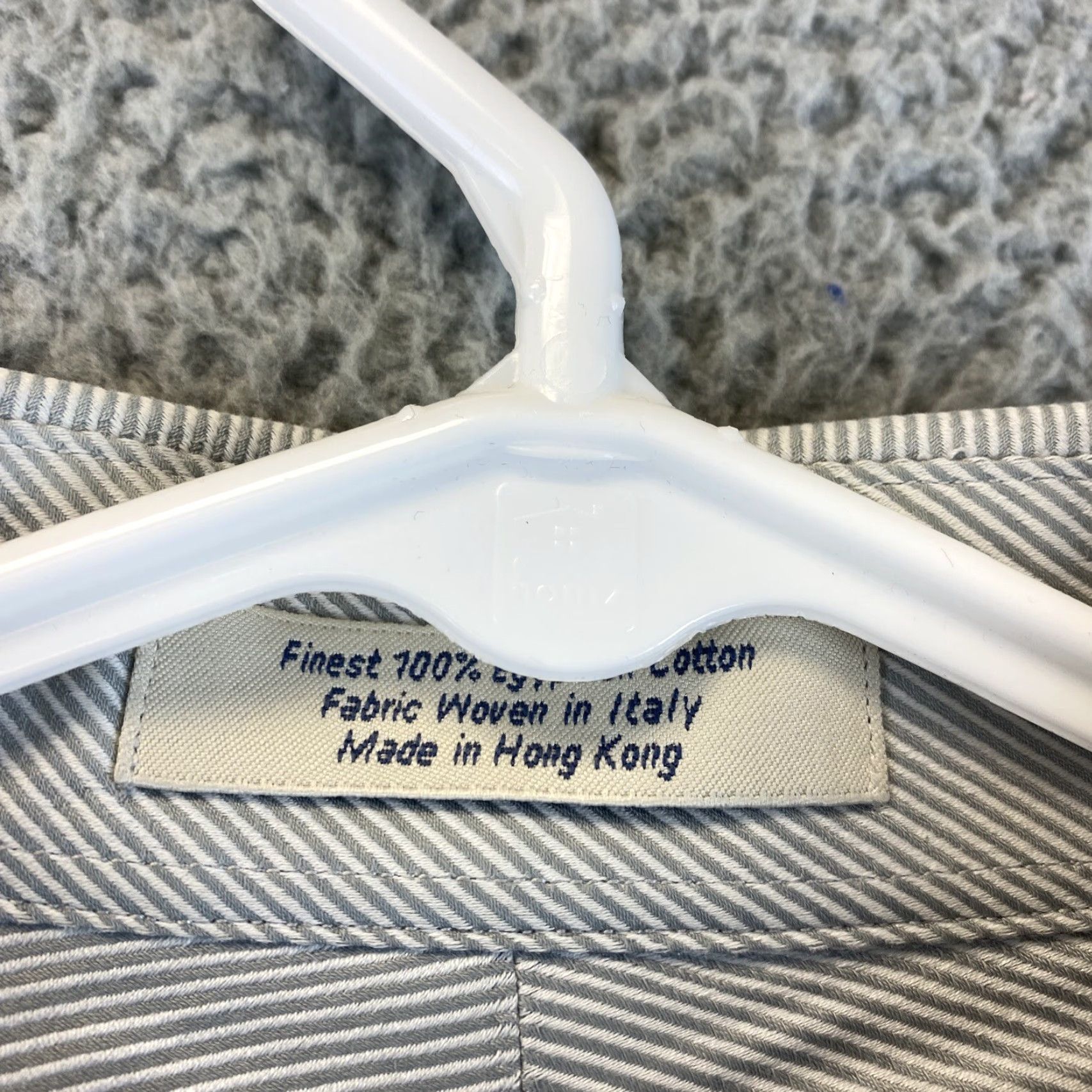 Nordstrom John W. Nordstrom Dress Shirt Mens 16.5 34 Gray 100% Cotton Button Pocket Dress Shirt Mens Regular Collar Point Cuff 46-39 Size 42R - 7 Thumbnail