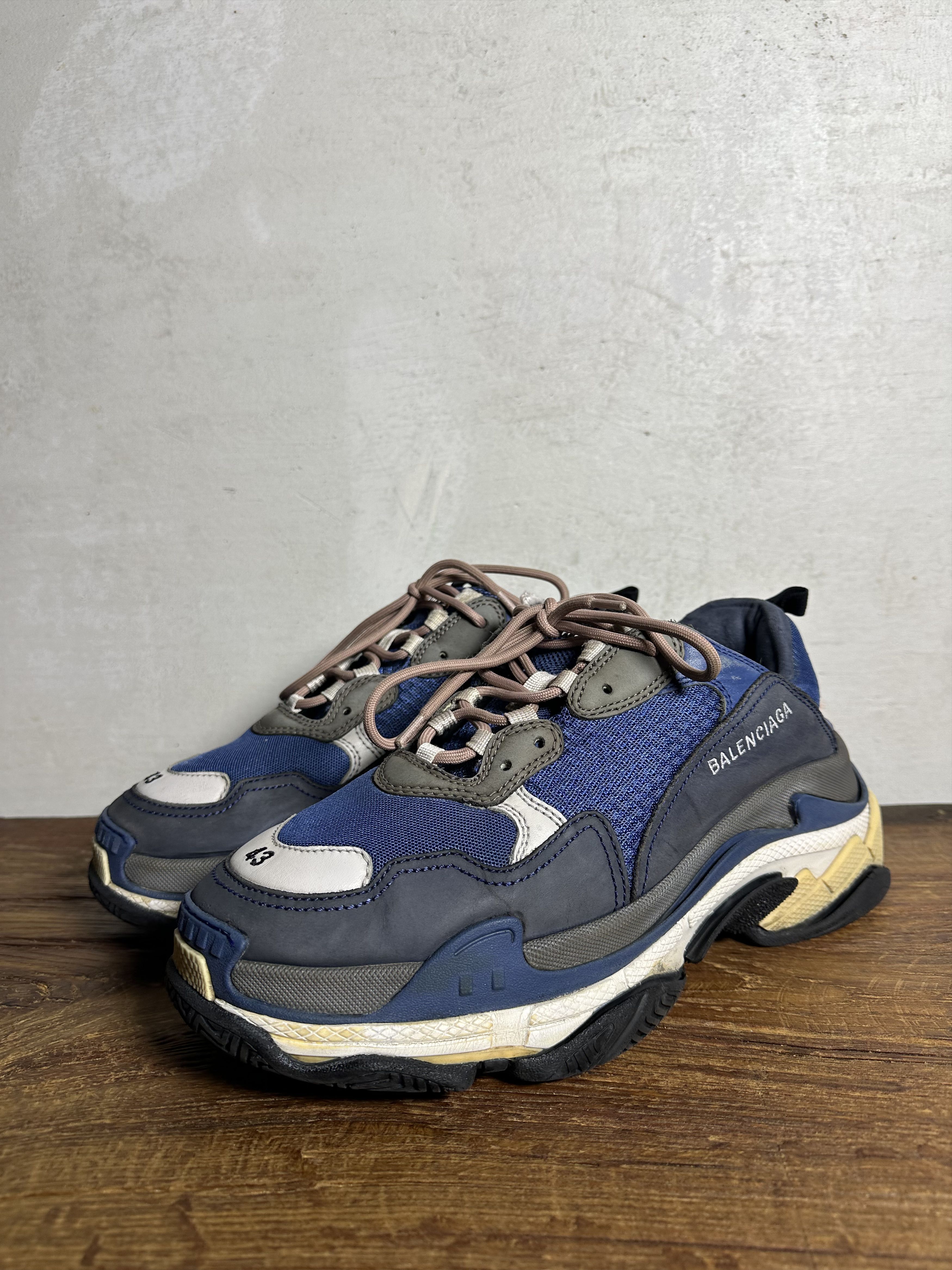 Balenciaga Balenciaga Balenciaga Triple S Nylon Blue Nylon Sneakers Size US 10 / EU 43 - 2 Thumbnail