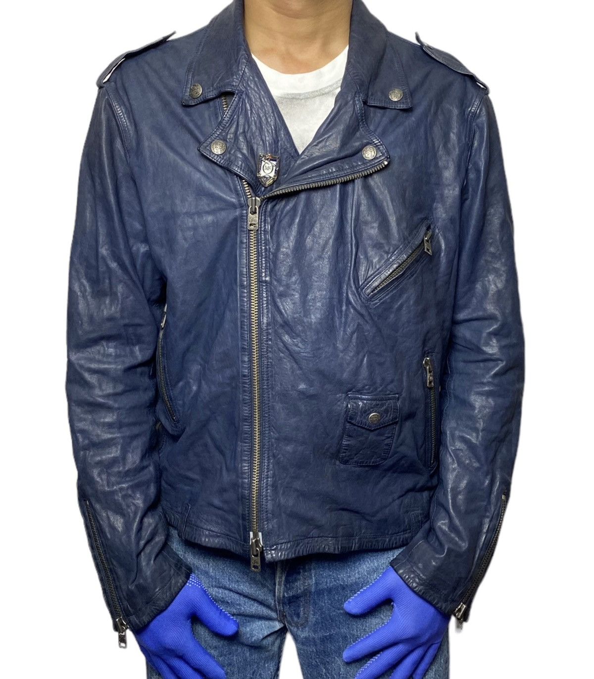 Alexander McQueen Alexander McQueen Double Coller Leather Jacket Size US XL / EU 56 / 4 - 2 Thumbnail