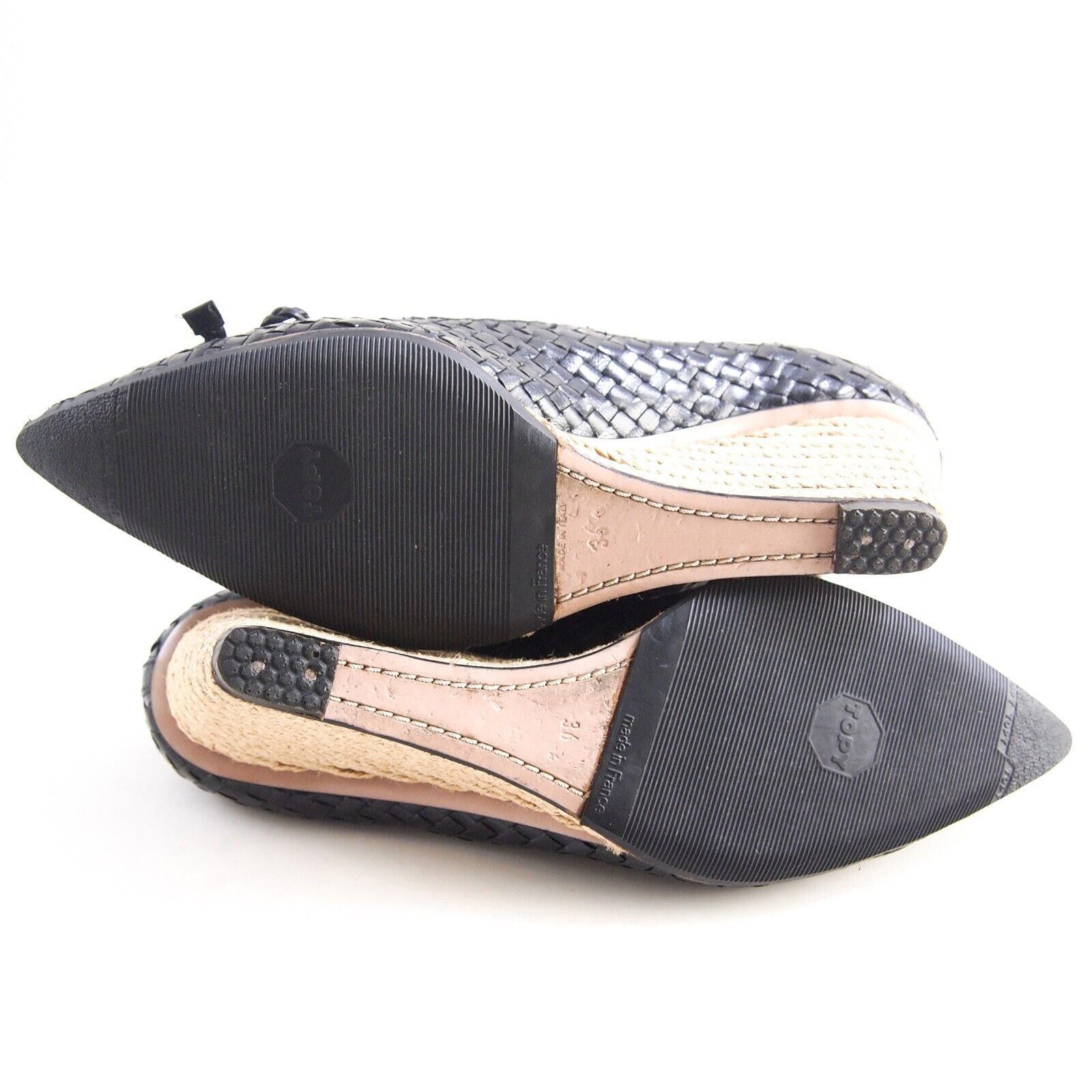 Prada Prada Wedge Pumps Heels Black Braided Leather US 6 EU 36 Size US 6 / IT 36 - 9 Thumbnail