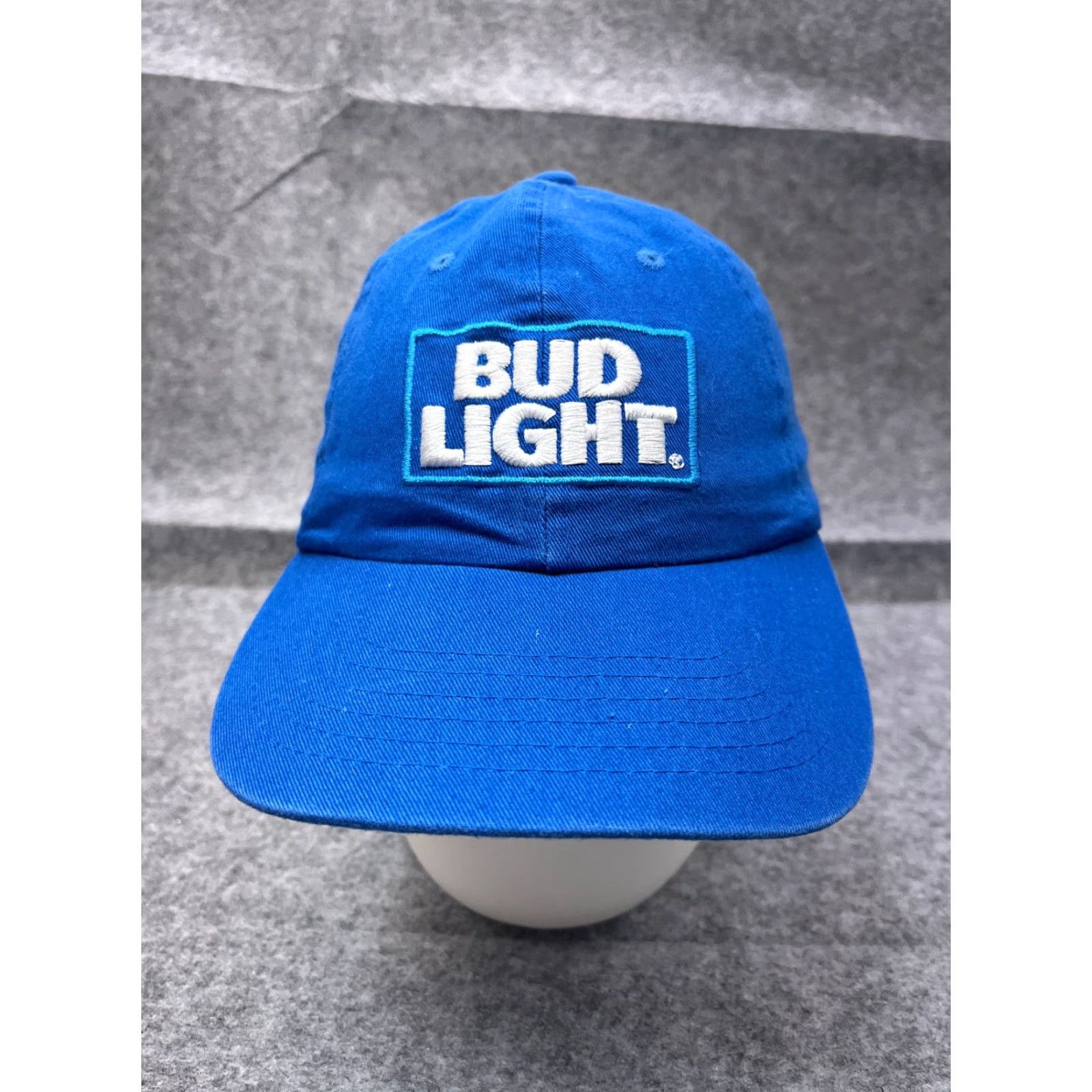 Budweiser Budweiser Hat Cap Adjustable One Size Blue Adult Cotton Twill Baseball Cap Mens Beer Sports Style Hats Size ONE SIZE - 2 Thumbnail