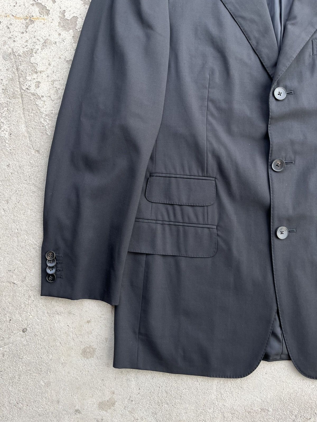 Gucci × Tom Ford Gucci by Tom Ford Black Wool Pocket Blazer Jacket Size US M / EU 48-50 / 2 - 2 Thumbnail