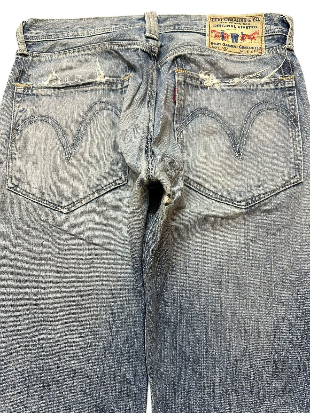 Levi's Vintage 90s Levis 502 Faded Wash Style Loose Jeans Size US 32 / EU 48 - 5 Thumbnail