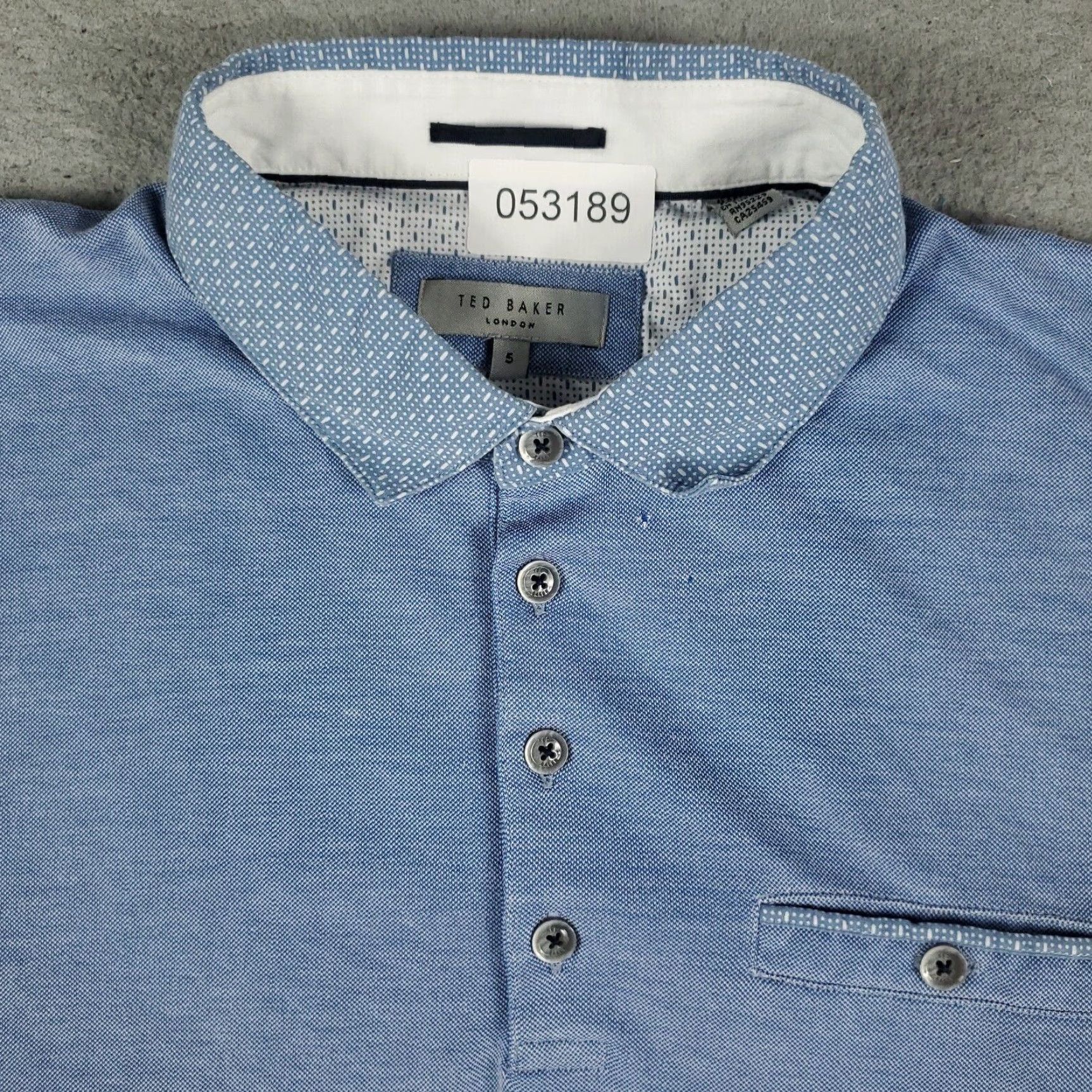 Ted Baker Ted Baker Polo Shirt Mens Size 5 Blue Casual Short Sleeve Regular Fit Size US S / EU 44-46 / 1 - 2 Thumbnail