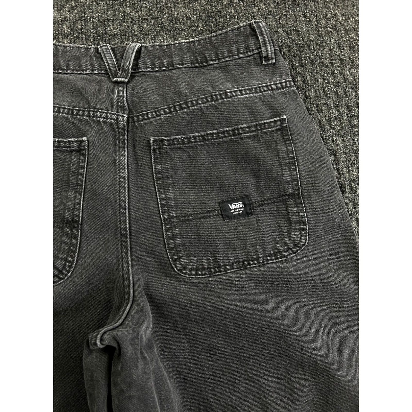 Vans VANS Womens Jeans 27 Curbside Trousers Barrel Wide Leg Baggy Faded Black Denim Pants Womens Size 27" / US 4 / IT 40 - 2 Thumbnail